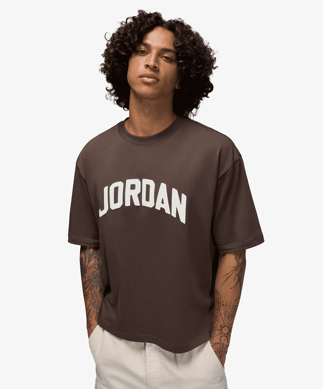 JORDAN | FLIGHT ESSENTIALS T-SHIRT { BROWN/BROWN