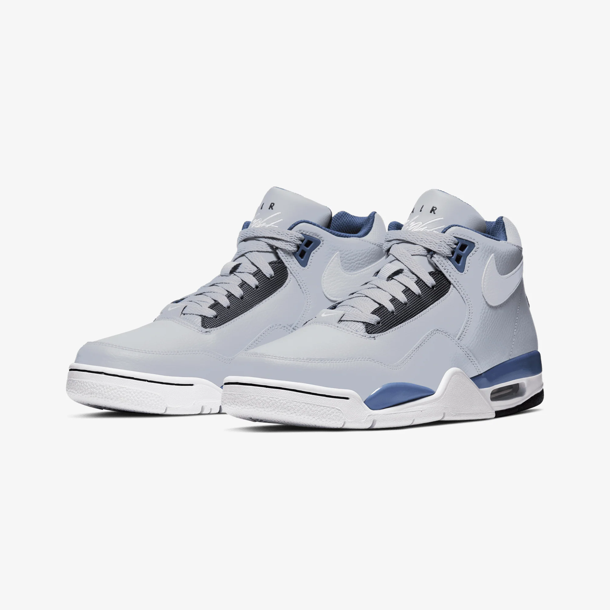 JORDAN | FLIGHT LEGACY { WOLF GREY/WHITE-MYSTIC NAVY - Image 3