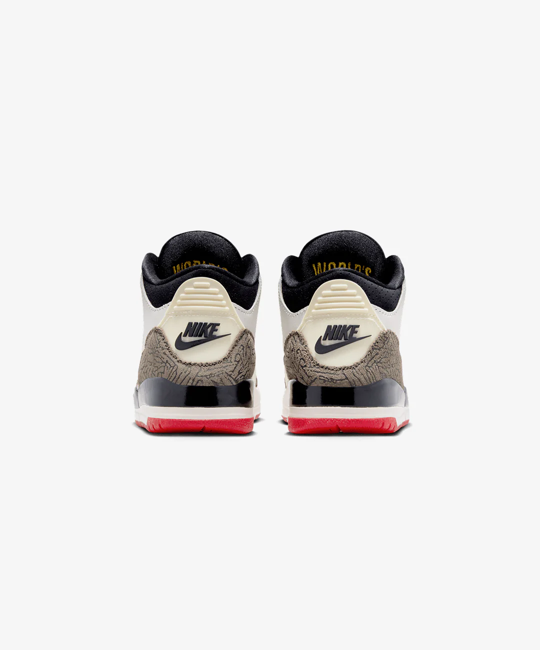 JORDAN | JORDAN 3 "WORLD'S BEST" (PS) { SAIL/BLACK-UNIVERSITY RED-PALE IVORY - Image 4