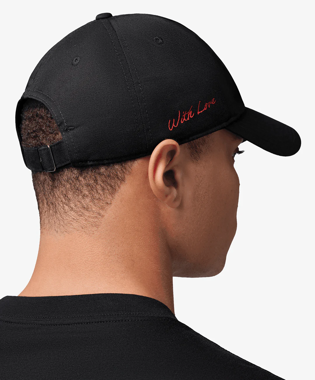 Jordan | CLUB UNSTRUCTURED CAP { BLACK/ CHILE RED - Image 5