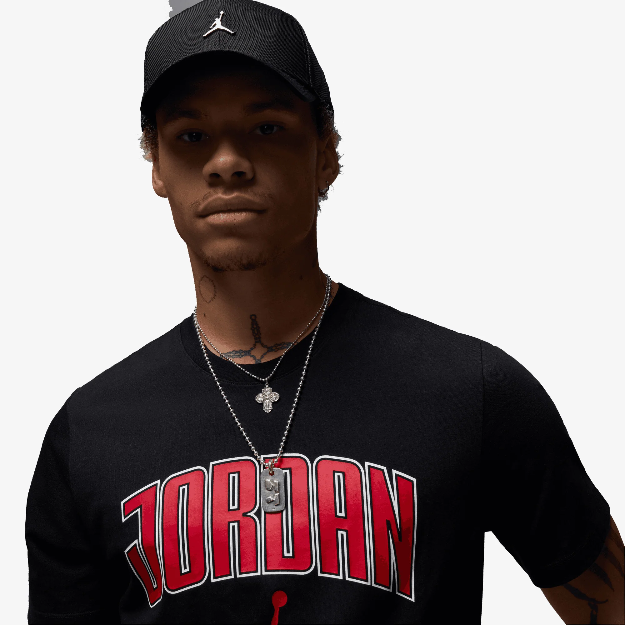 Jordan | JORDAN T-SHIRT { BLACK/GYM RED/GYM RED - Image 3