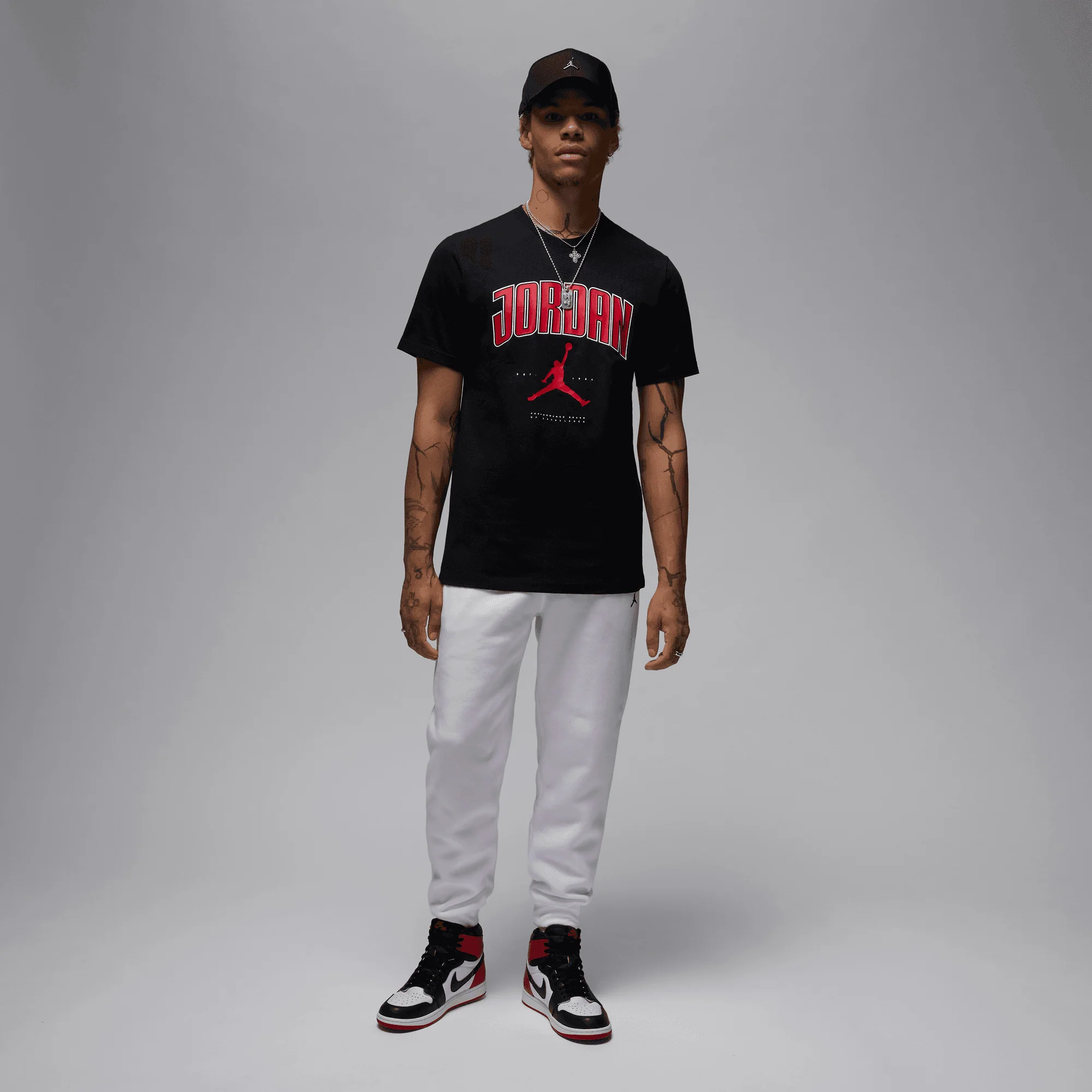 Jordan | JORDAN T-SHIRT { BLACK/GYM RED/GYM RED - Image 5