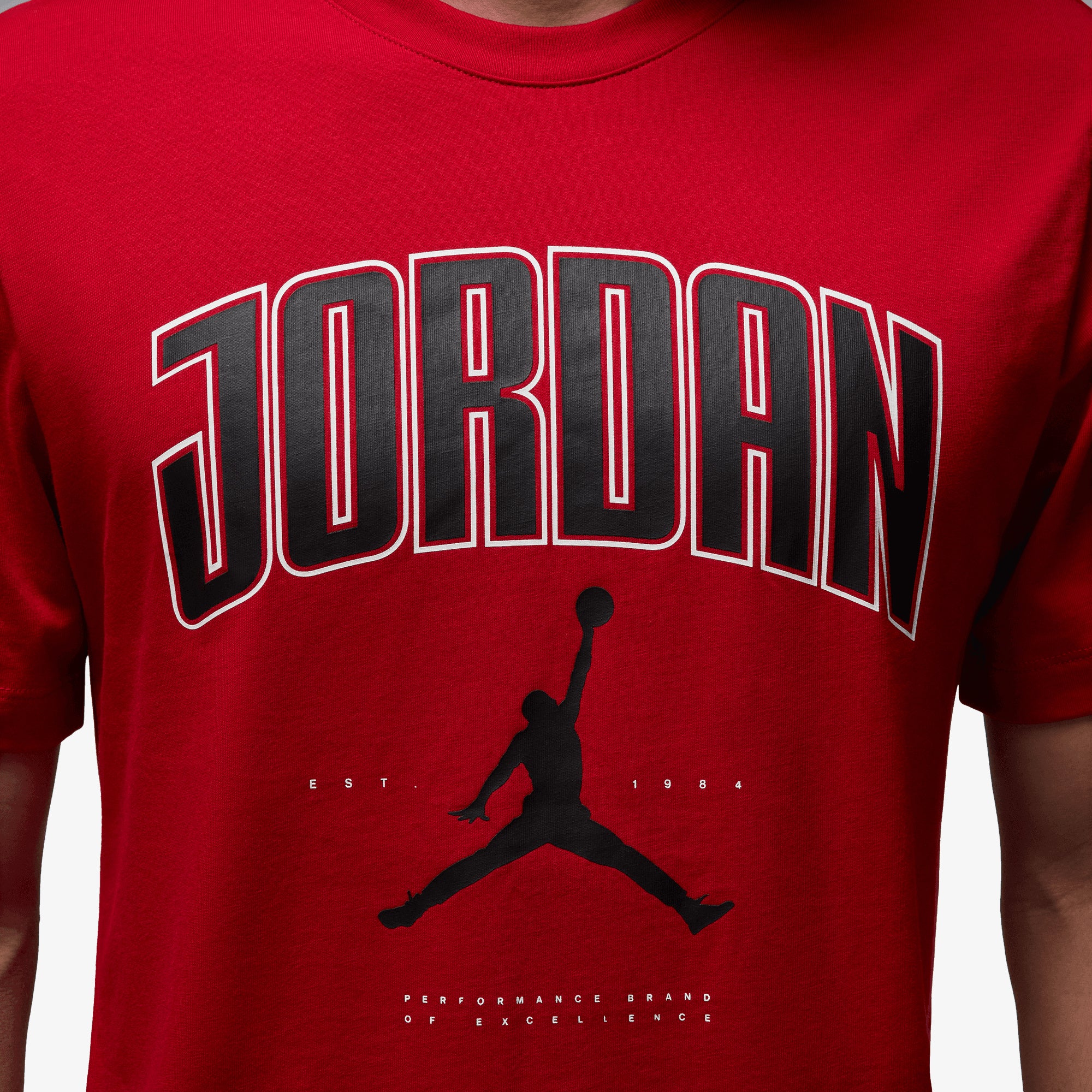 Jordan | JORDAN T-SHIRT { GYM RED/BLACK/BLACK - Image 4
