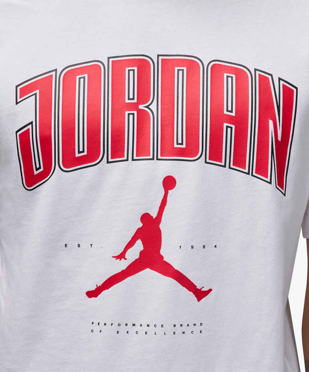 JORDAN | JORDAN T-SHIRT { WHITE/GYM RED/GYM RED - Image 4