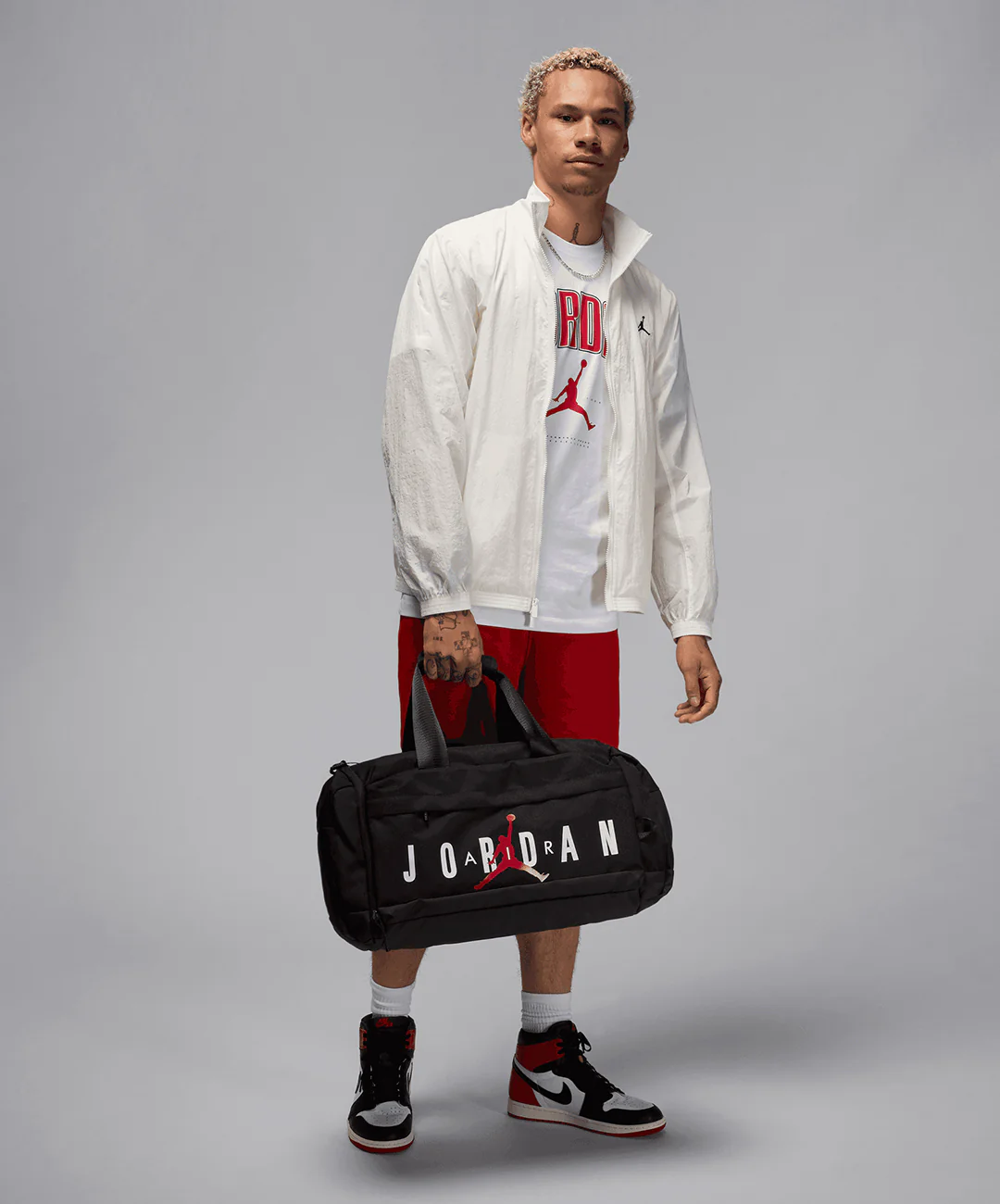 JORDAN | JORDAN T-SHIRT { WHITE/GYM RED/GYM RED - Image 5