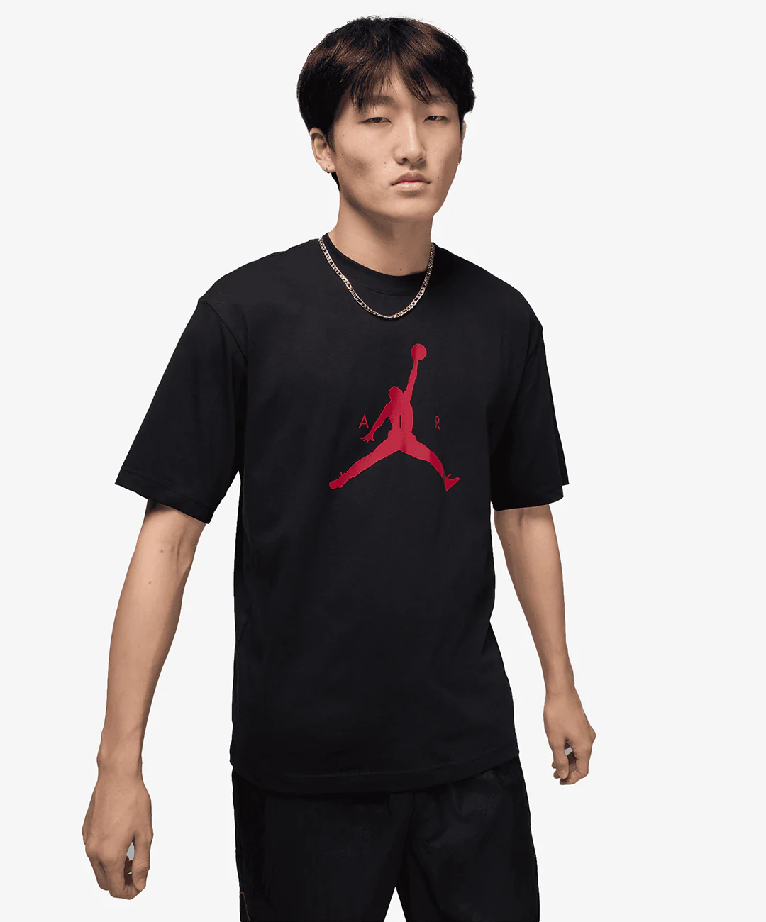 JORDAN | JUMPMAN T-SHIRT { BLACK/GYM RED