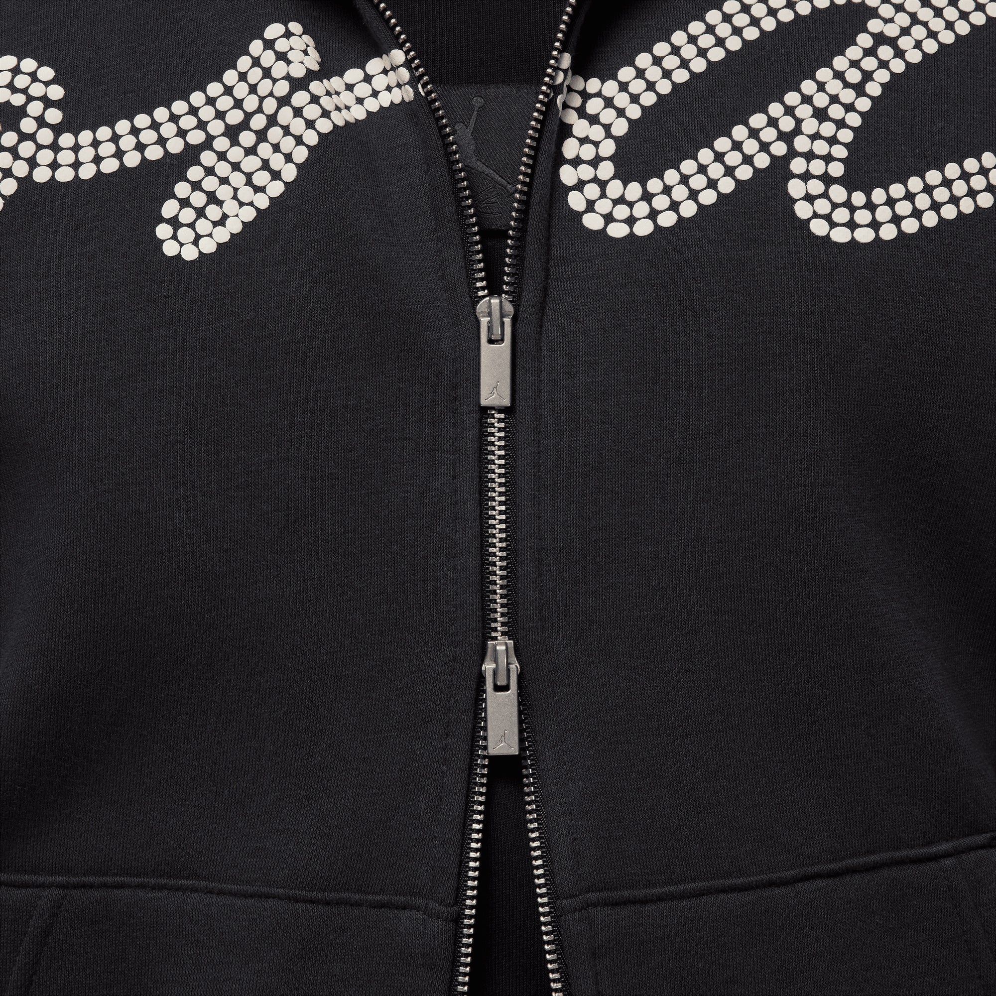 JORDAN | MVP FULL ZIP FLEECE HOODIE { OFF NOIR/SAIL/SAIL - Image 4
