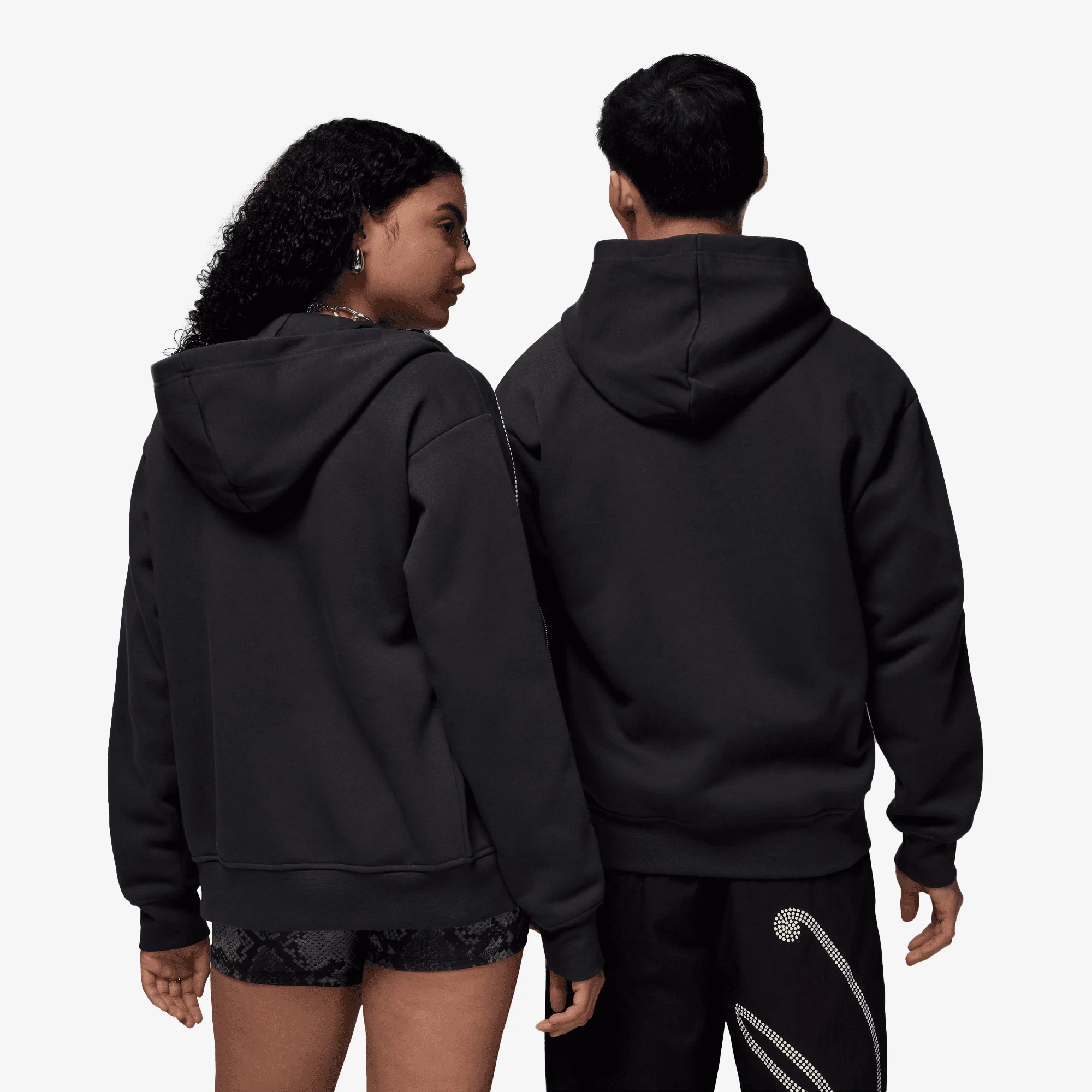 JORDAN | MVP FULL ZIP FLEECE HOODIE { OFF NOIR/SAIL/SAIL - Image 7