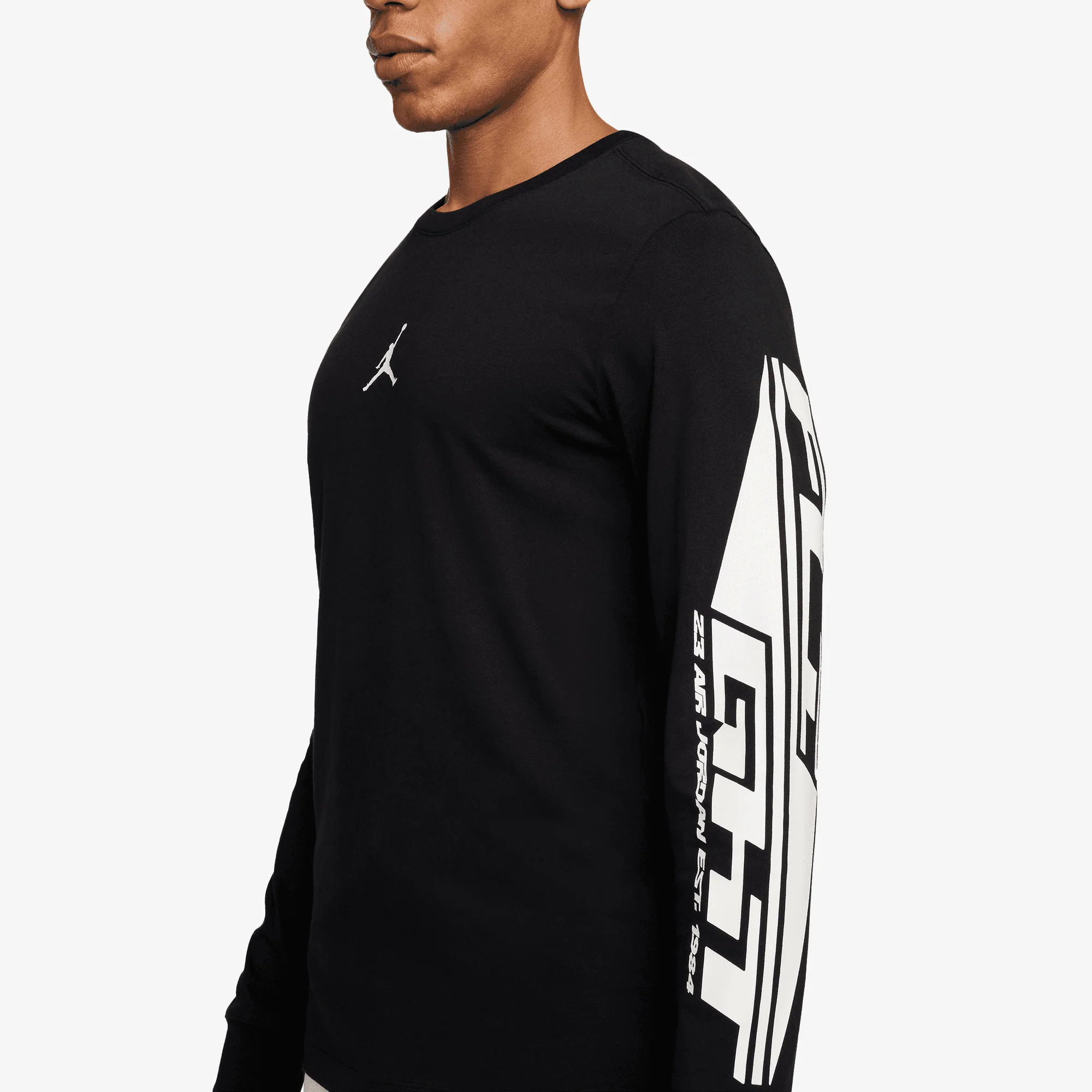JORDAN | MVP LONG-SLEEVE T-SHIRT { BLACK/SAIL/SAIL - Image 3