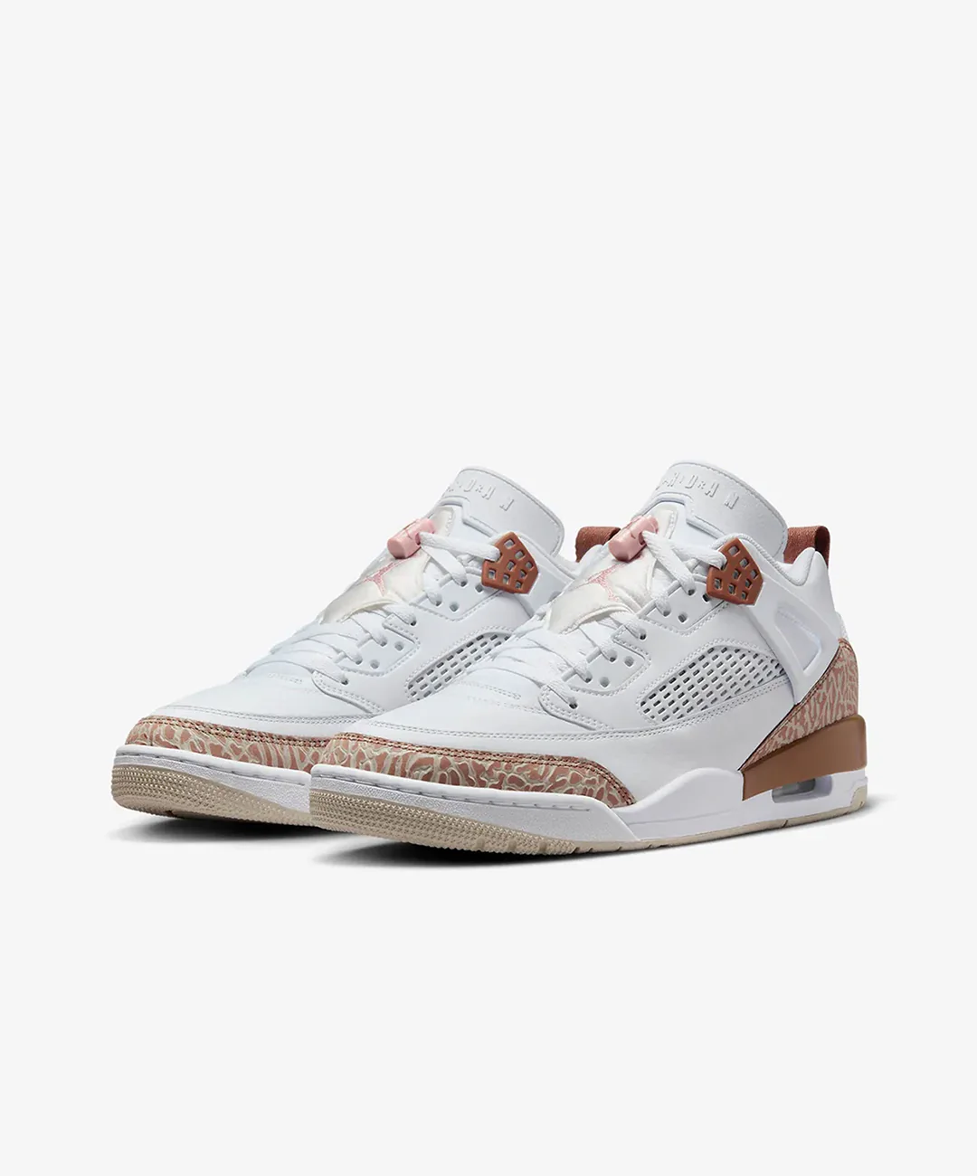 JORDAN | SPIZIKE LOW { WHITE/PINK OXFORD-ARCHAEO BROWN - Image 3