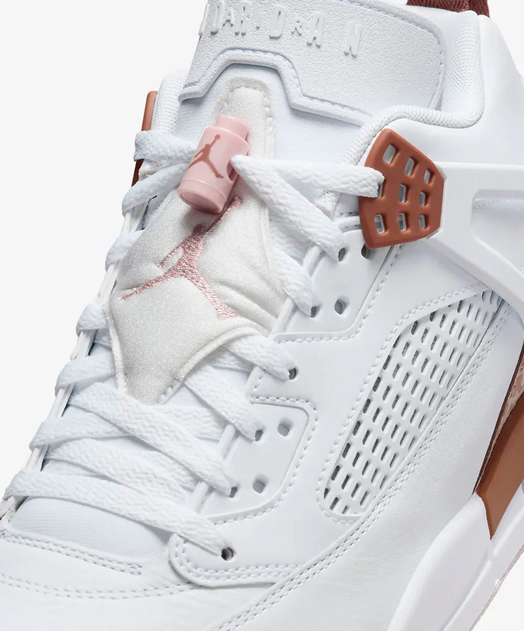 JORDAN | SPIZIKE LOW { WHITE/PINK OXFORD-ARCHAEO BROWN - Image 5