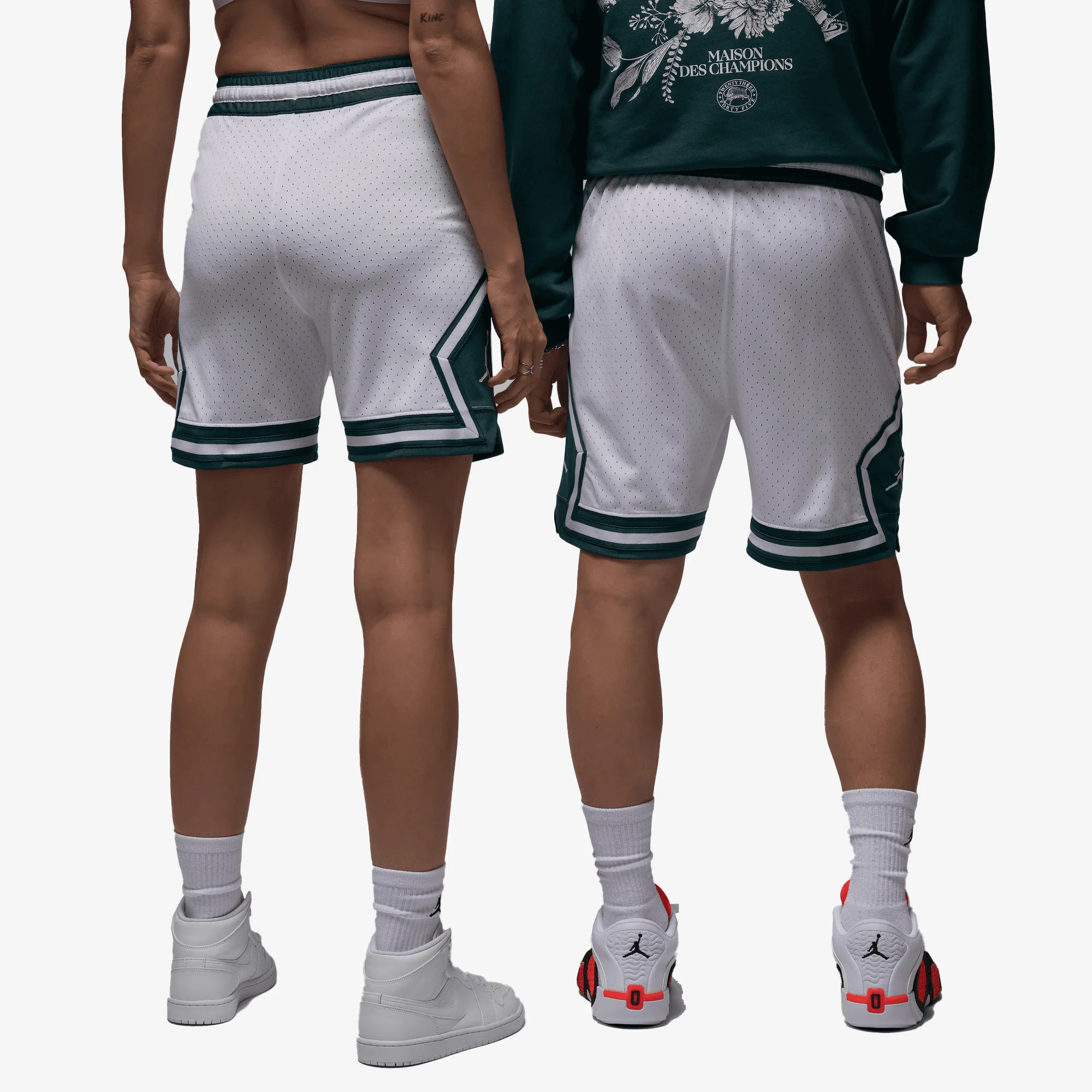 JORDAN | SPORT DRI-FIT DIAMOND SHORTS { WHITE/OXIDIZED GREEN/WHITE - Image 2