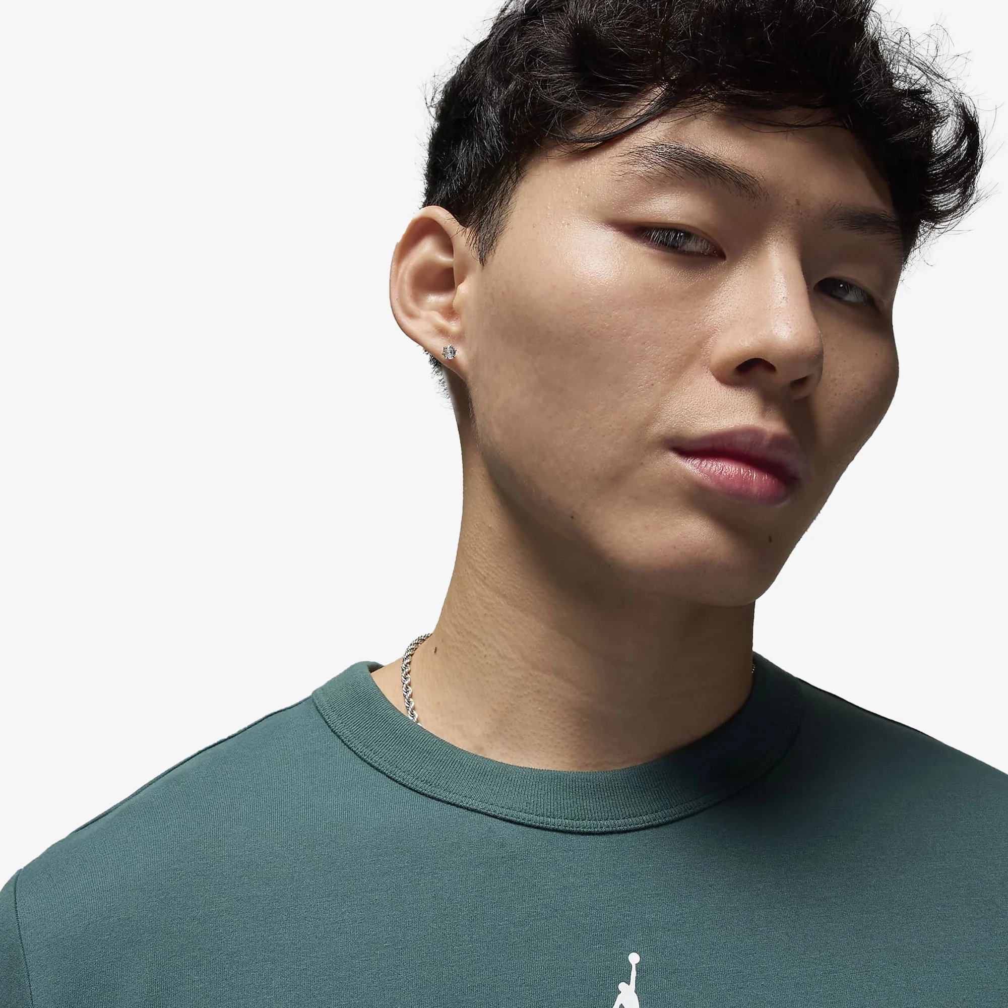JORDAN | SPORT DRI-FIT SHORT-SLEEVE TOP { OXIDIZED GREEN/WHITE - Image 4