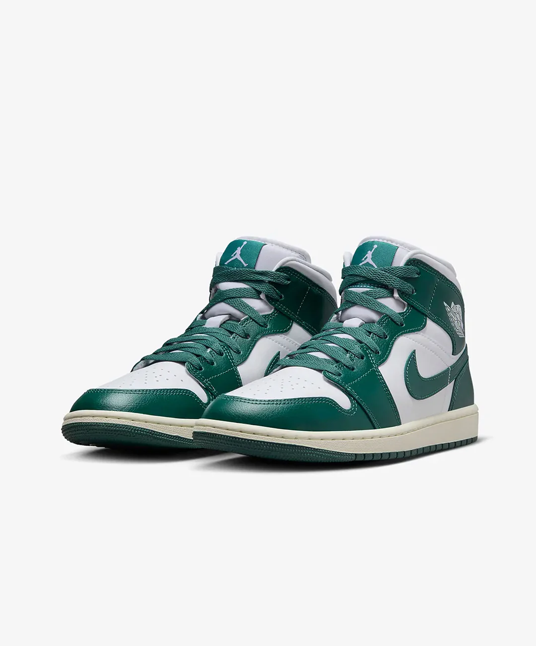 JORDAN | AIR JORDAN 1 MID { WHITE/OXIDIZED GREEN-SAIL - Image 3