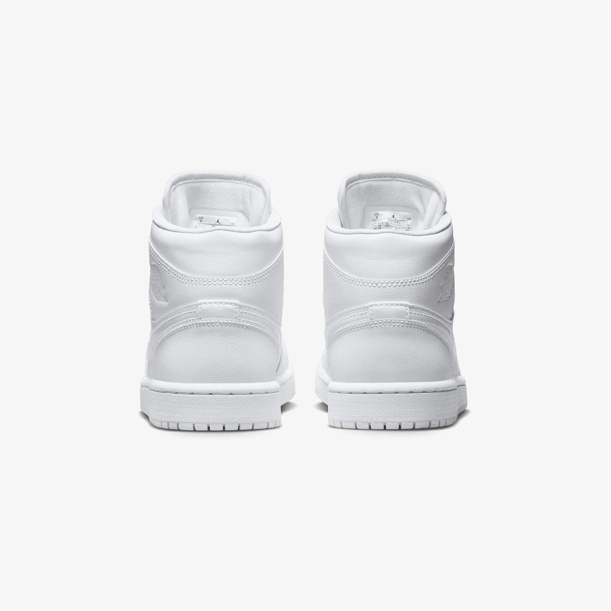 JORDAN | AIR JORDAN 1 MID { WHITE/WHITE-WHITE - Image 4
