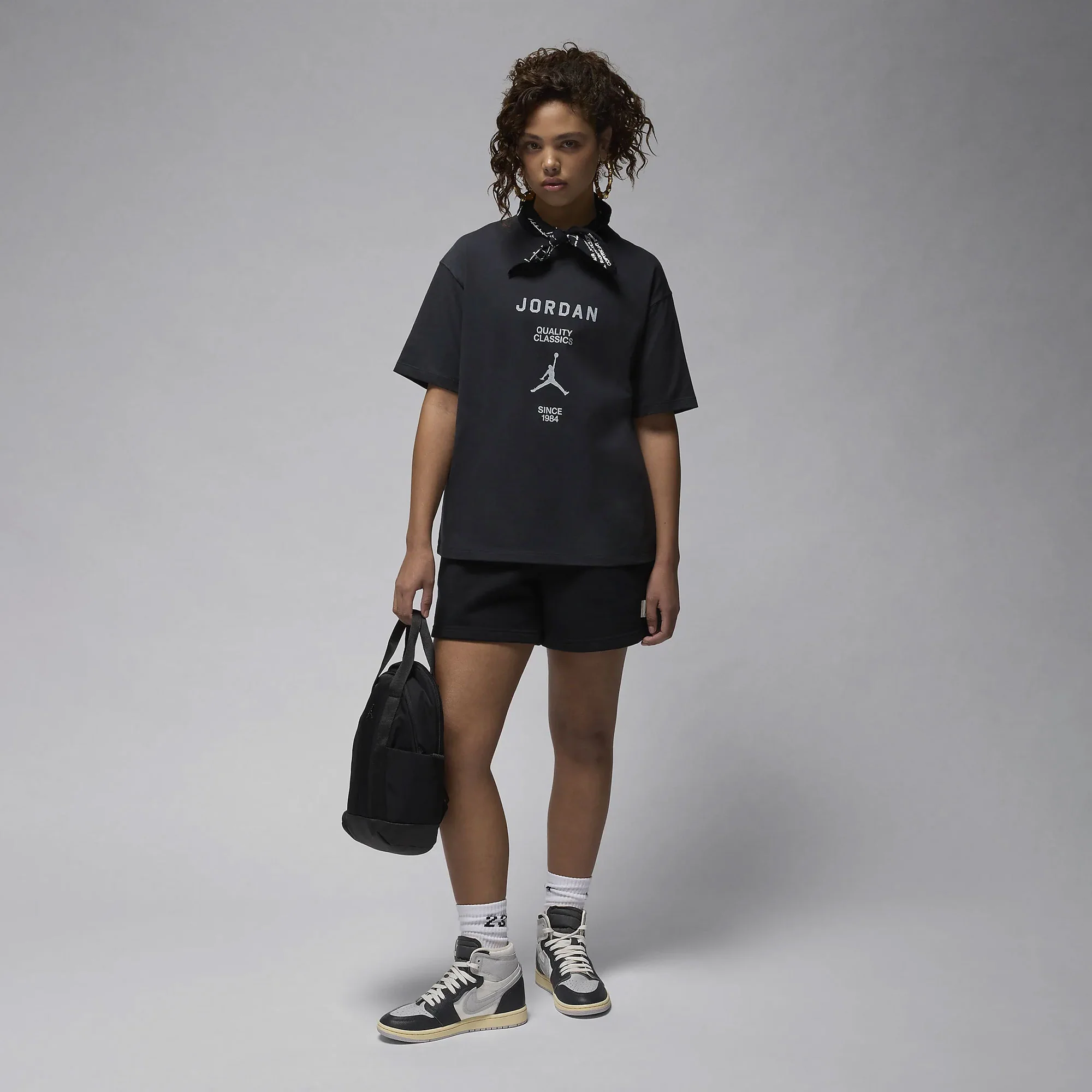 JORDAN | GIRLFRIEND T-SHIRT { OFF NOIR/SAIL - Image 6