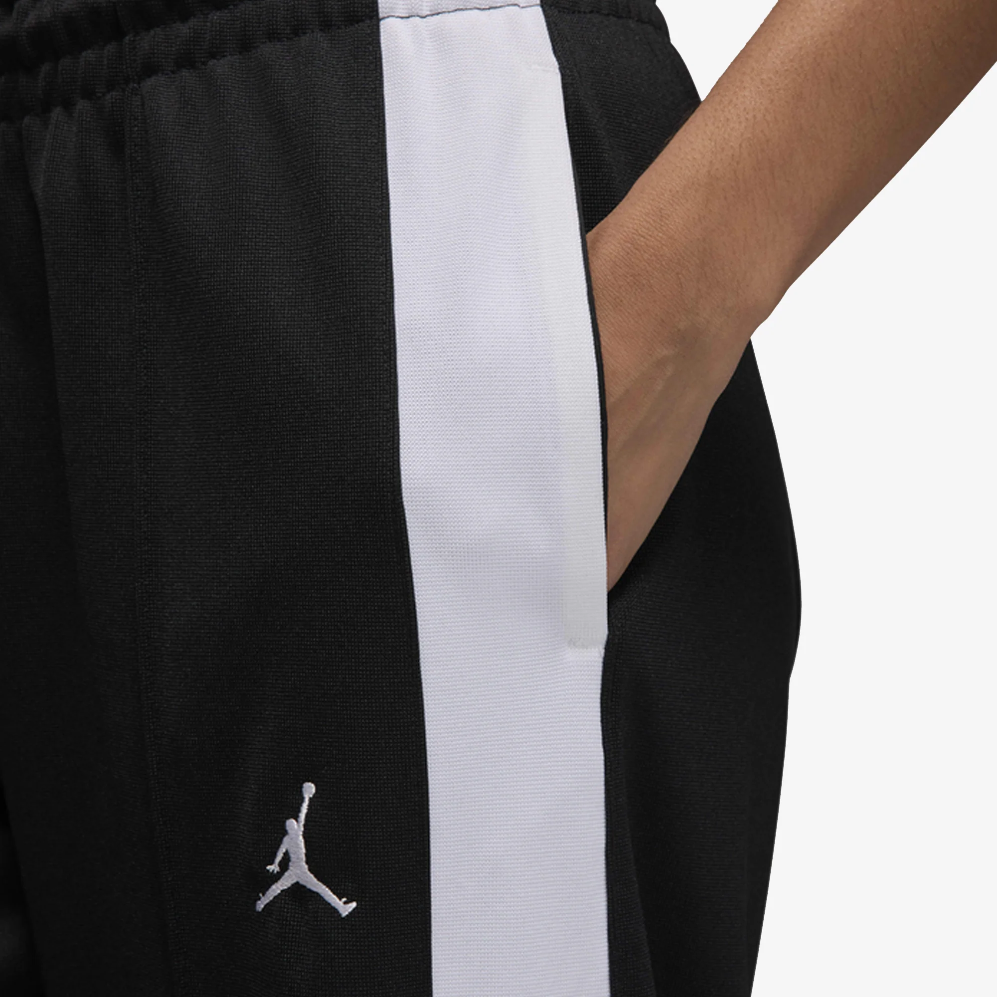 JORDAN | KNIT TRACK PANTS { BLACK/WHITE/WHITE - Image 4
