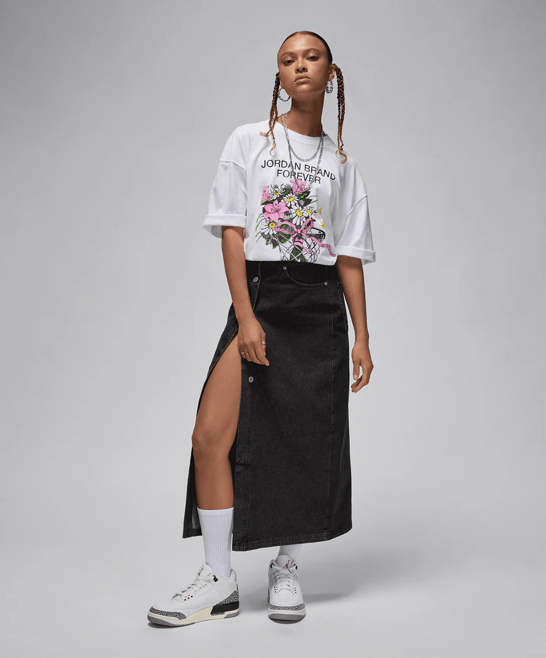 JORDAN | OVERSIZED GRAPHIC T-SHIRT { WHITE - Image 5