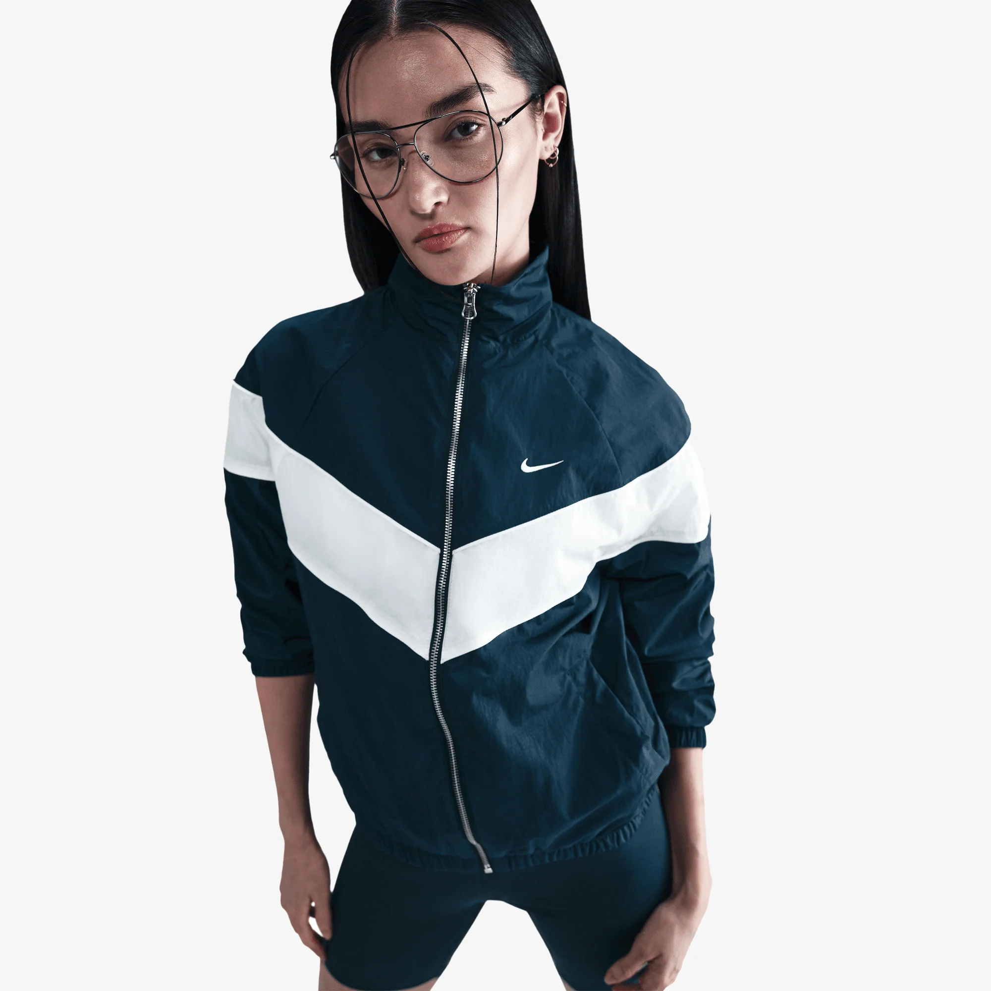 NIKE | WINDRUNNER UV WOVEN FULL-ZIP JACKET { ARMORY NAVY/SAIL/WHITE - Image 3