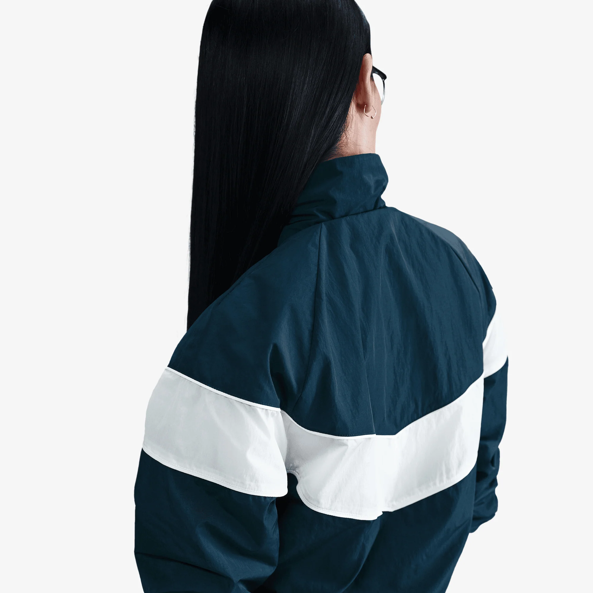 NIKE | WINDRUNNER UV WOVEN FULL-ZIP JACKET { ARMORY NAVY/SAIL/WHITE - Image 4