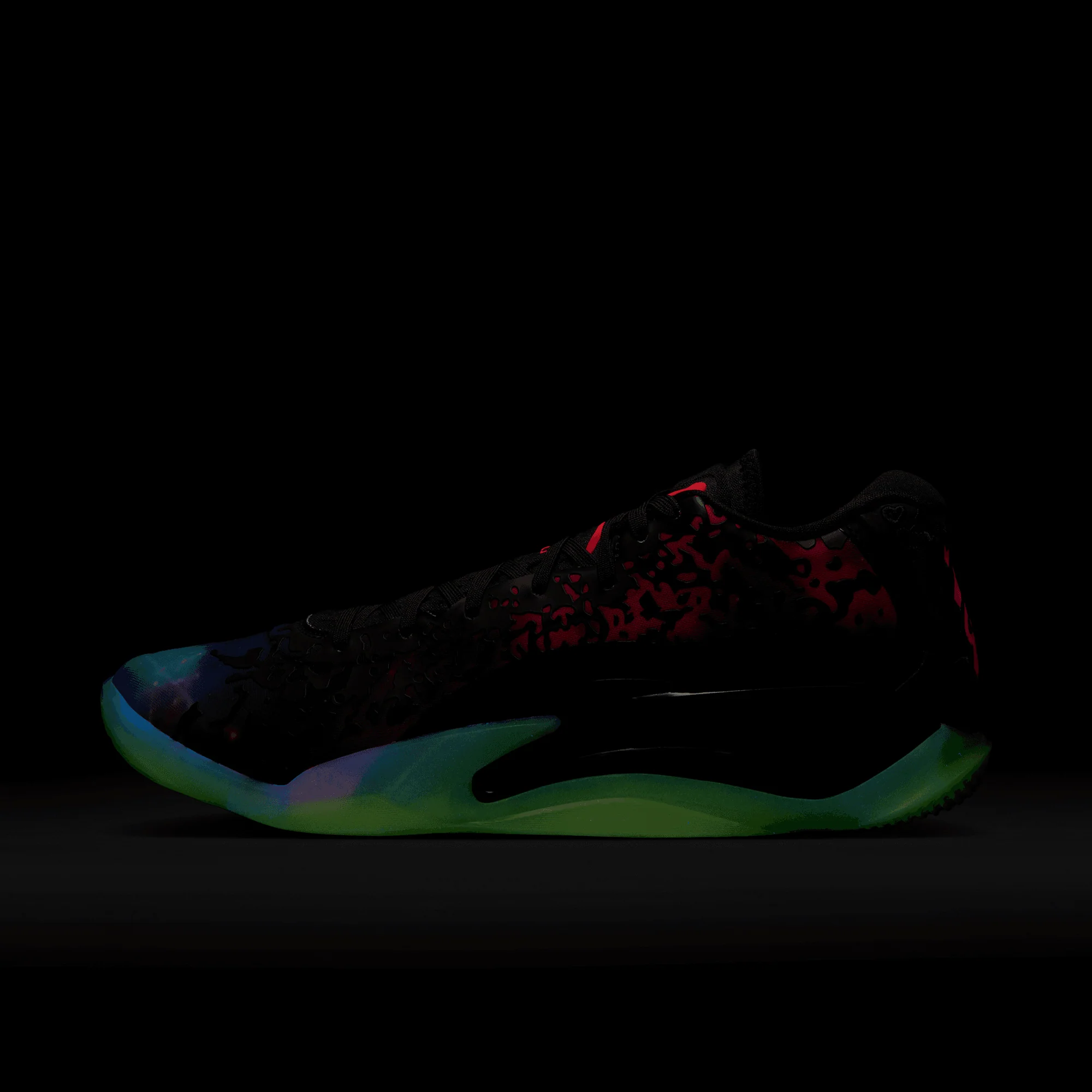 JORDAN | ZION 3 PF { BLACK/SOLAR RED-VIVID PURPLE-BARELY VOLT - Image 8