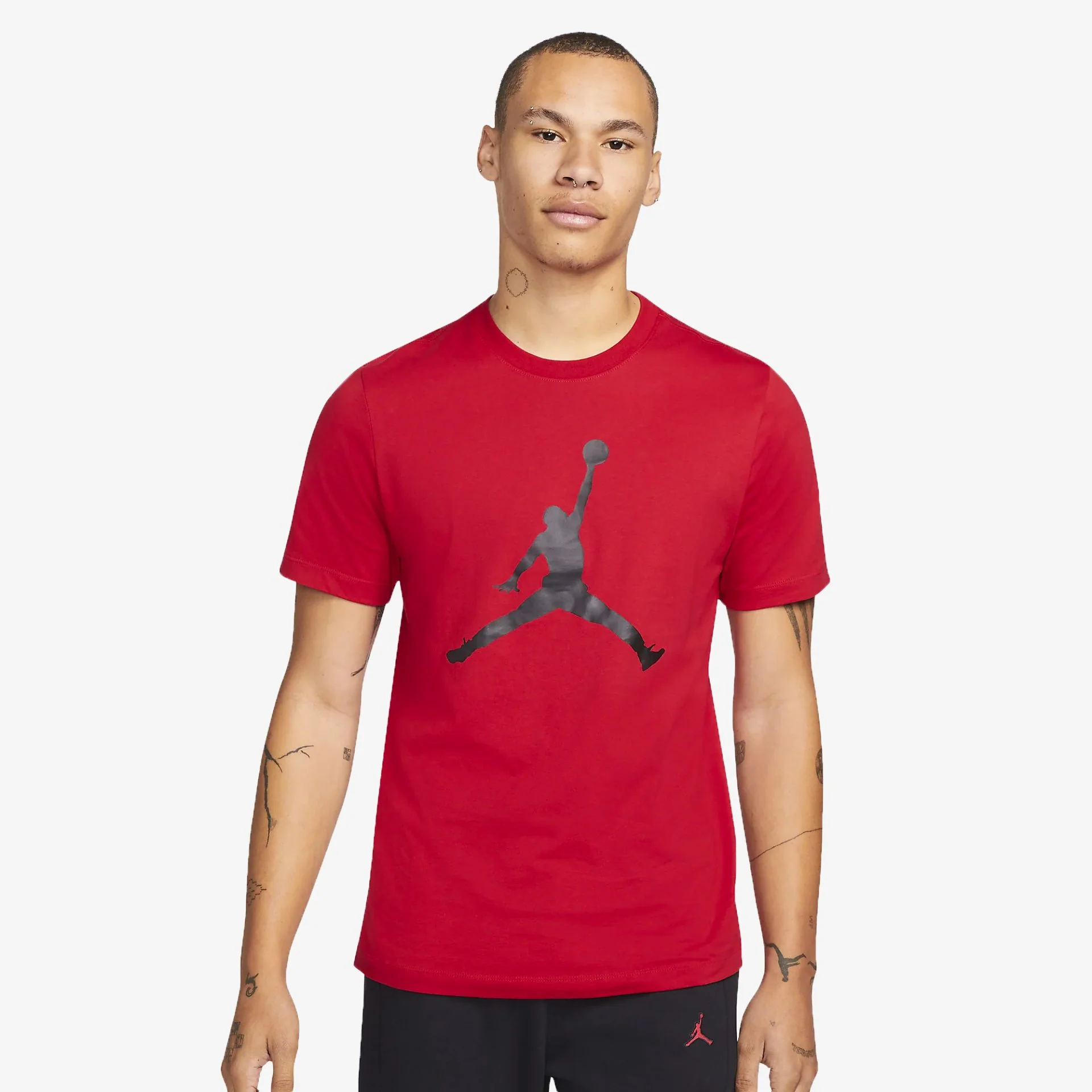 Nike | JORDANJ JUMPMAN T-SHIRT { BLACK / GYM RED