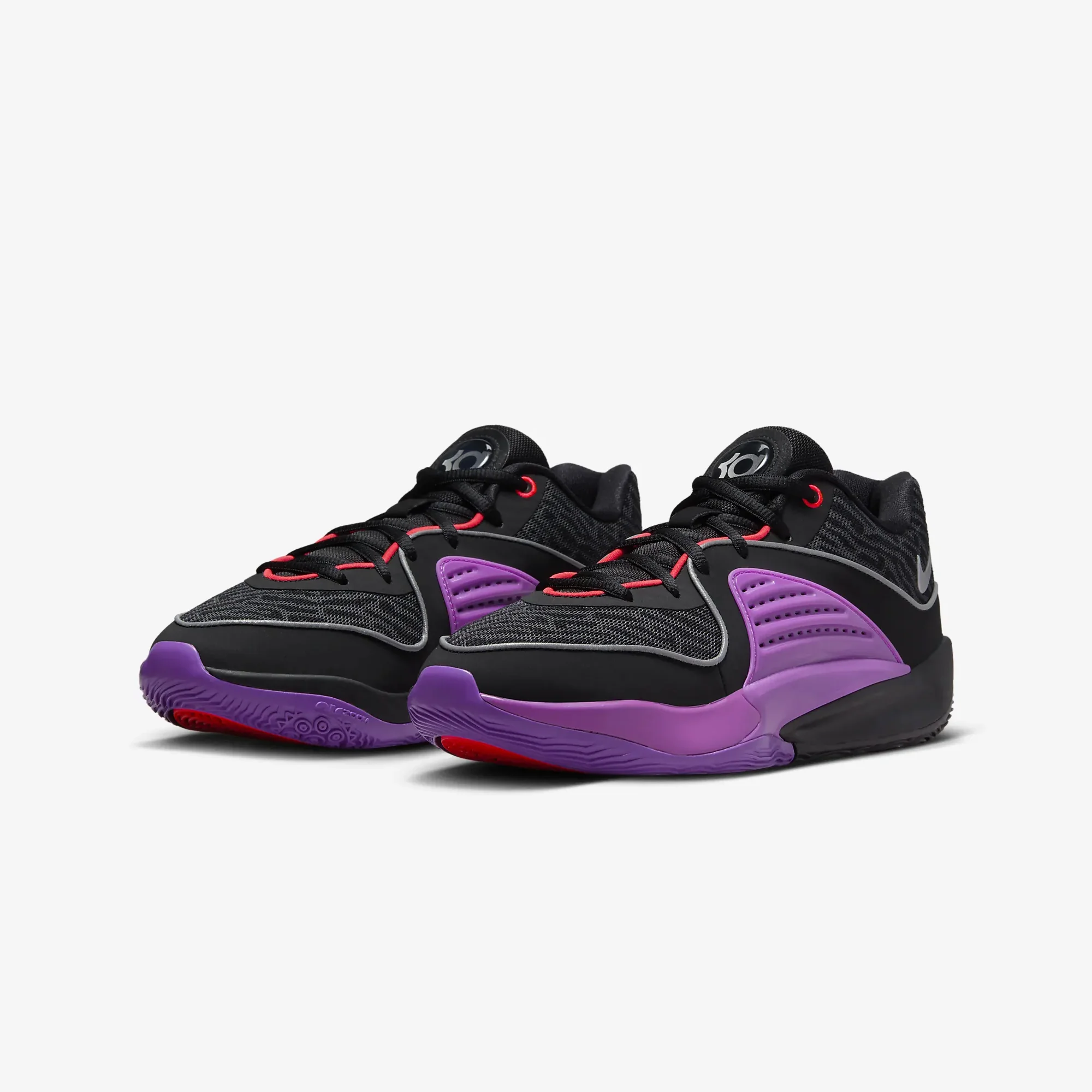 Nike | KEVIN DURANT KD16 EP { BLACK/METALLIC SILVER-VIVID PURPLE - Image 2