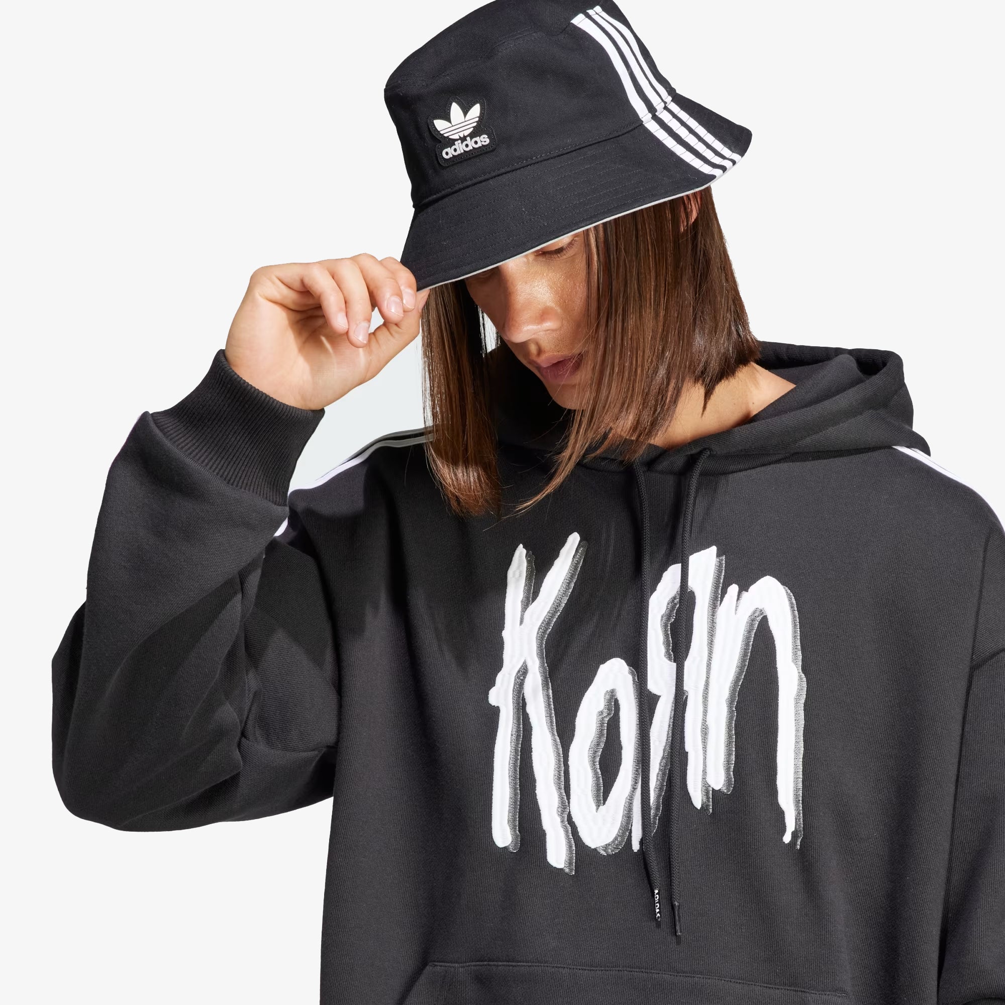 Adidas Originals | KORN HOODIE { BLACK - Image 3