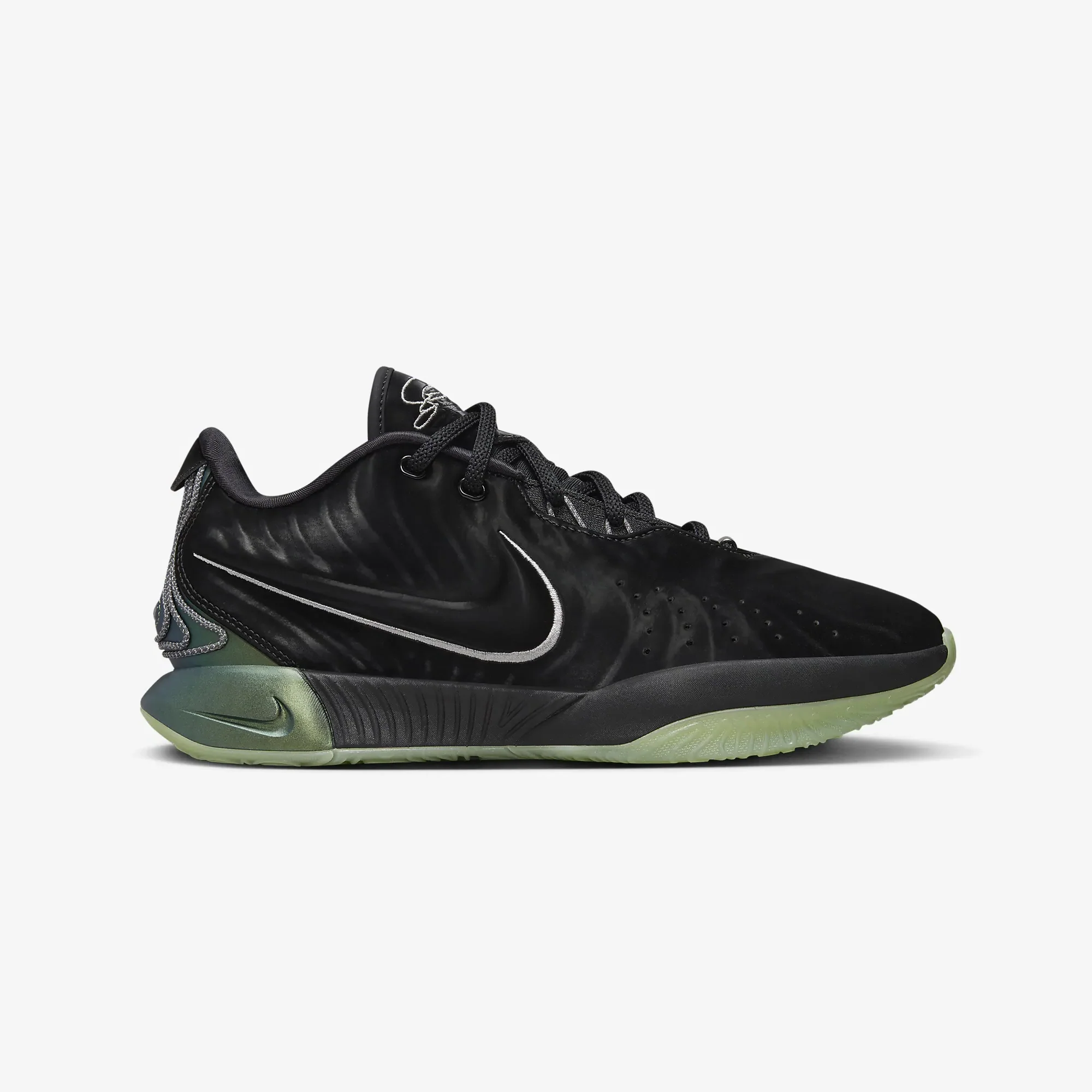 Nike | LEBRON XXI "TAHITIAN" EP { BLACK/MTLC PEWTER-IRON GREY-OIL GREEN