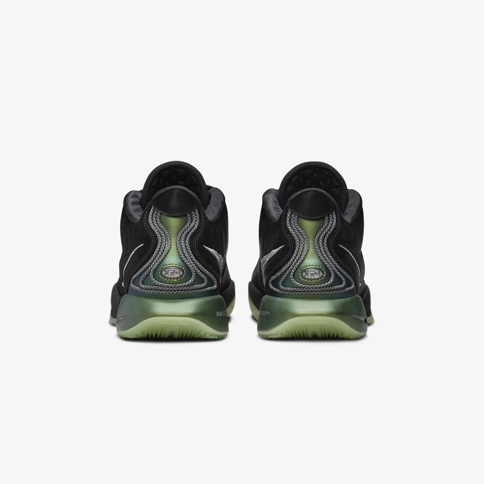 Nike | LEBRON XXI "TAHITIAN" EP { BLACK/MTLC PEWTER-IRON GREY-OIL GREEN - Image 3