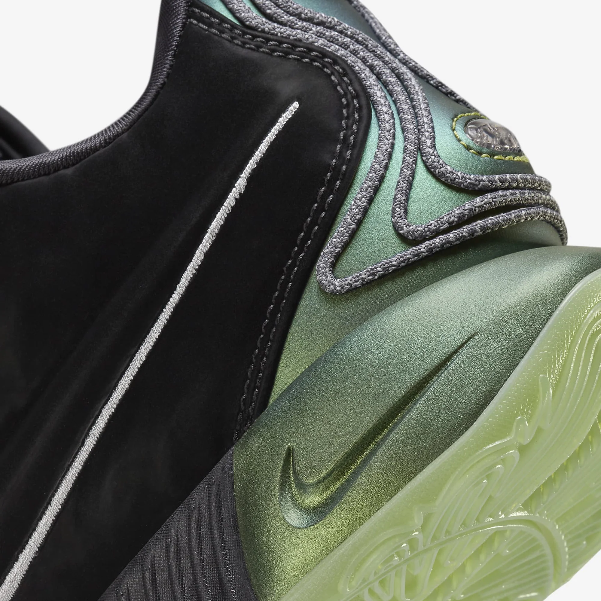 Nike | LEBRON XXI "TAHITIAN" EP { BLACK/MTLC PEWTER-IRON GREY-OIL GREEN - Image 5