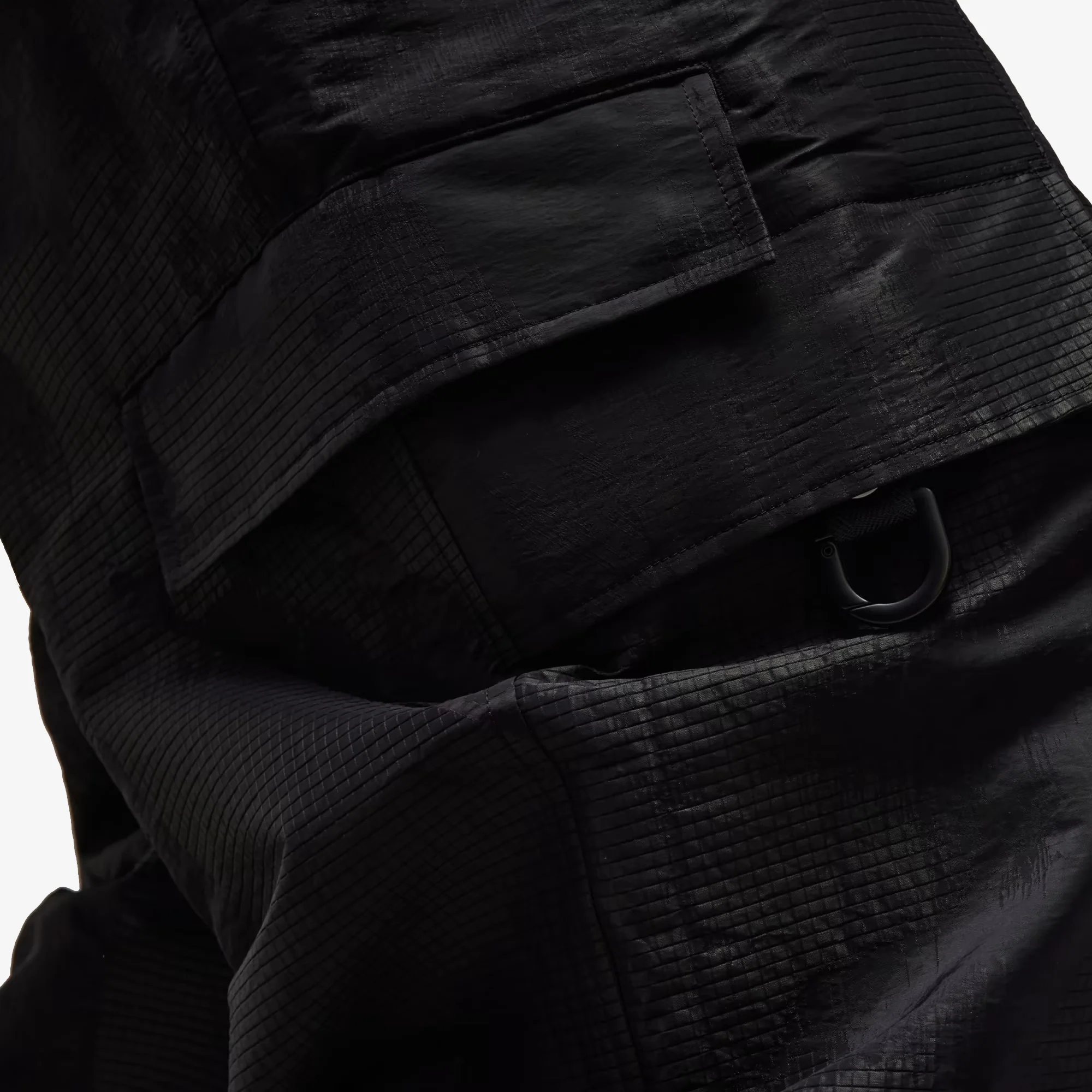 Y-3 | LINED JACQUARD RIPSTOP PANTS { BLACK - Image 5
