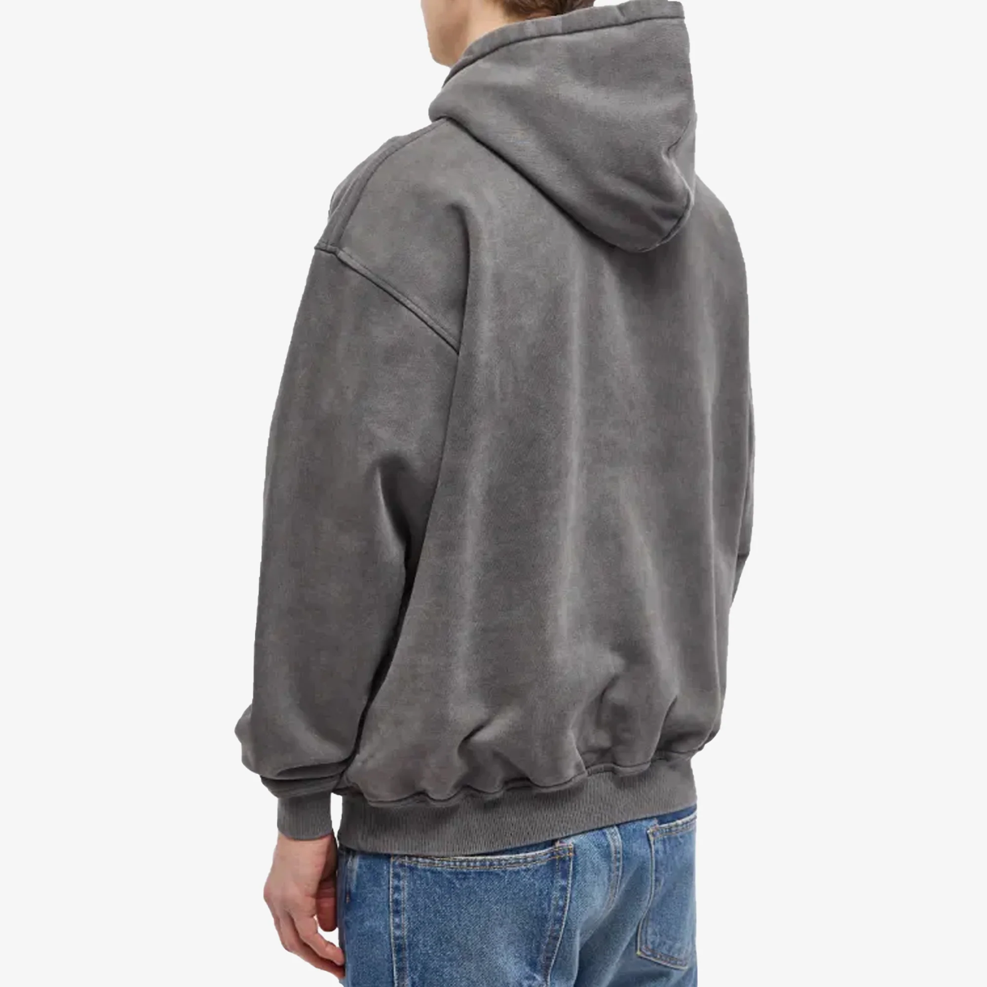 Represent | LOGO PATCH HOODIE { GREY - Image 2