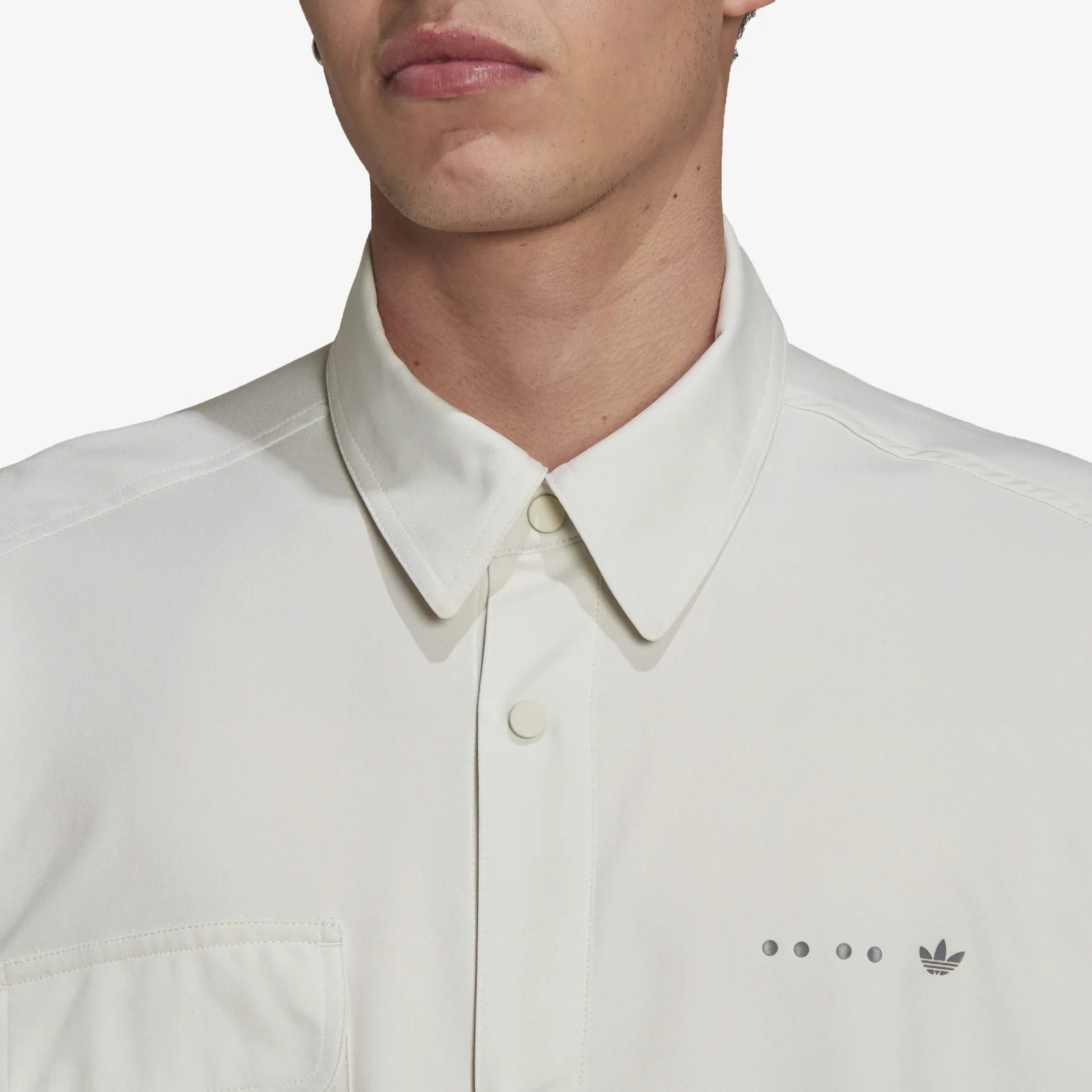 Adidas Originals | LS OVERSHIRT { ORBIT GRAY - Image 4