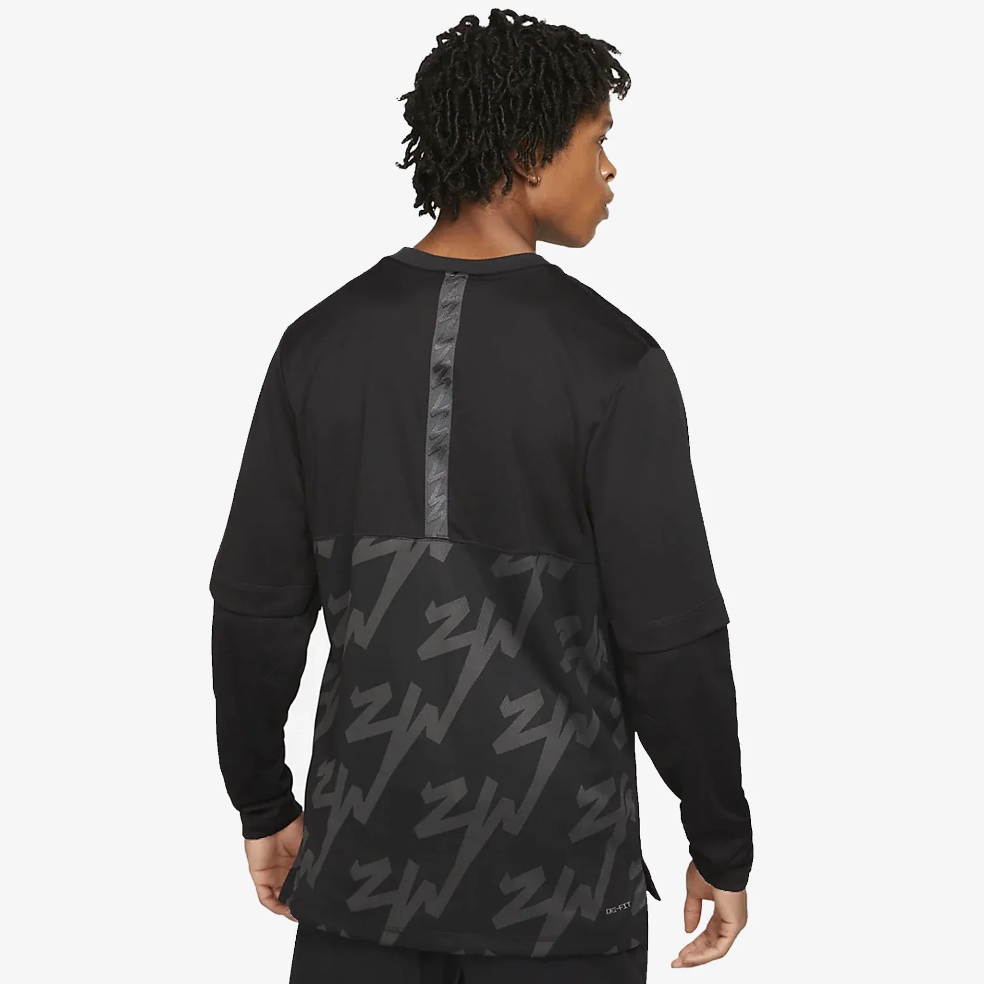Nike | M J ZION LS SHOOTING SHIRT { BLACK/GREY - Image 2