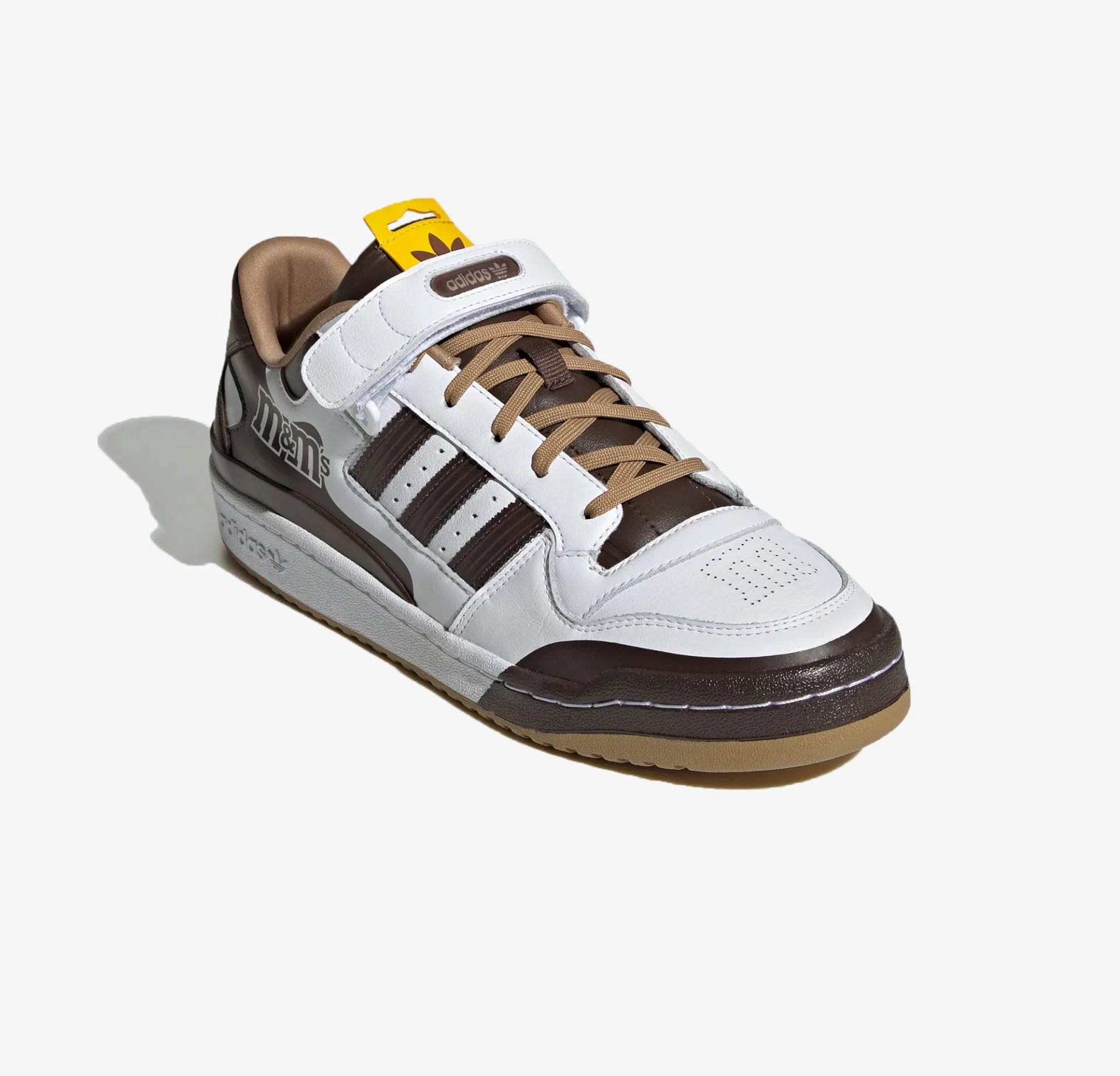Adidas Originals | M&M'S BRAND FORUM LOW 84 { DARK BROWN / CLOUD WHITE - Image 2