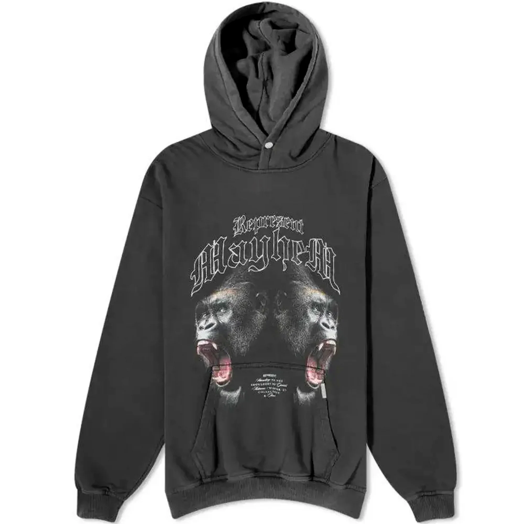 Represent | MAYHEM HOODIE { VINTAGE BLACK