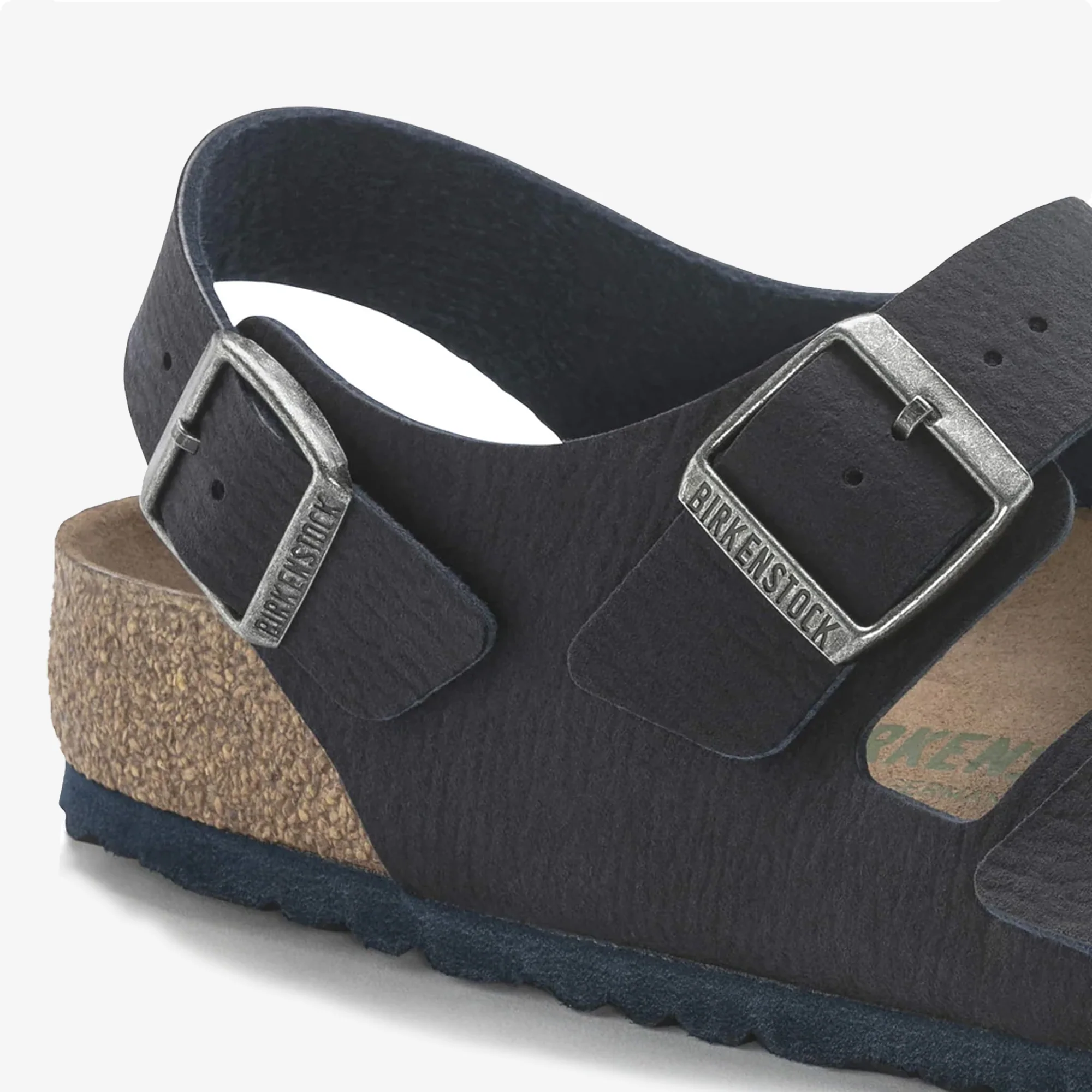 Birkenstock | MILANO VEGAN MICRO FIBRE { BROWN/BLUE - Image 4