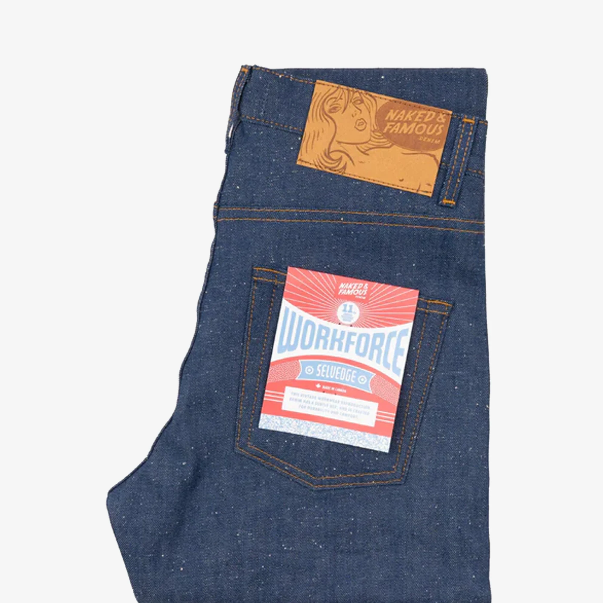 Naked & Famous | EASY GUY - WORKFORCE SELVEDGE { BLUE - Image 3