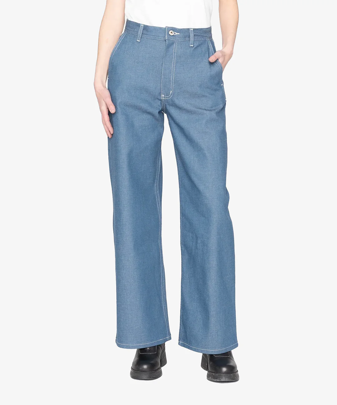 Naked & Famous | MAUDIE - ANTIQUE BLUE DENIM STRETCH { BLUE
