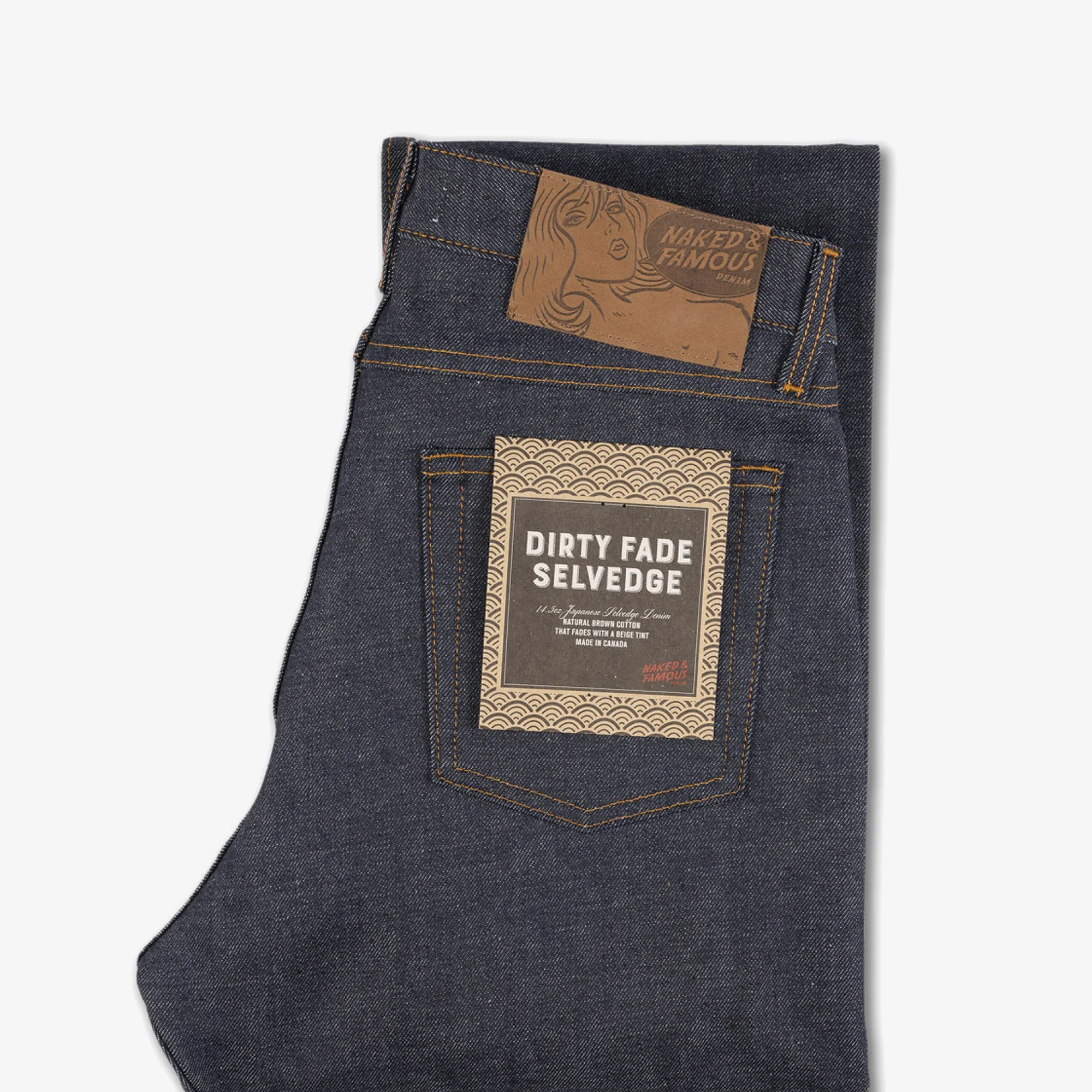 Naked & Famous | TRUE GUY - DIRTY FADE SELVEDGE { DENIM BLUE - Image 3