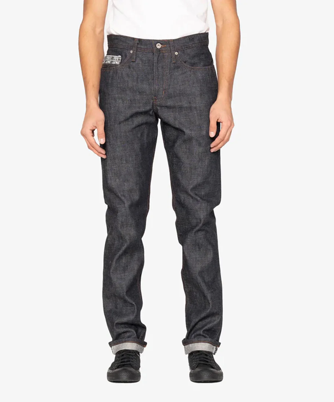Naked & Famous | WEIRD GUY - LOVE & PEACE SELVEDGE { BLUE