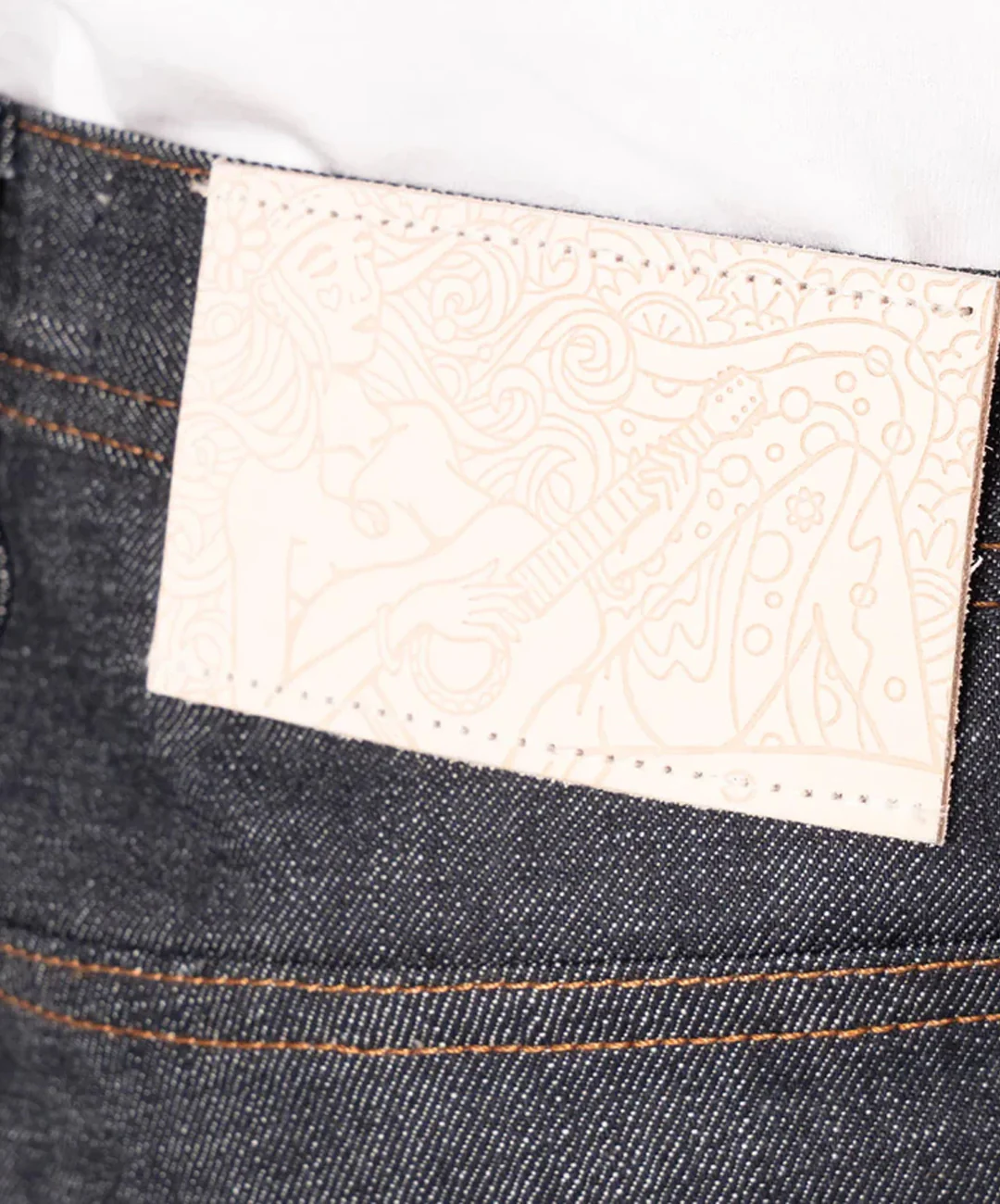 Naked & Famous | WEIRD GUY - LOVE & PEACE SELVEDGE { BLUE - Image 5