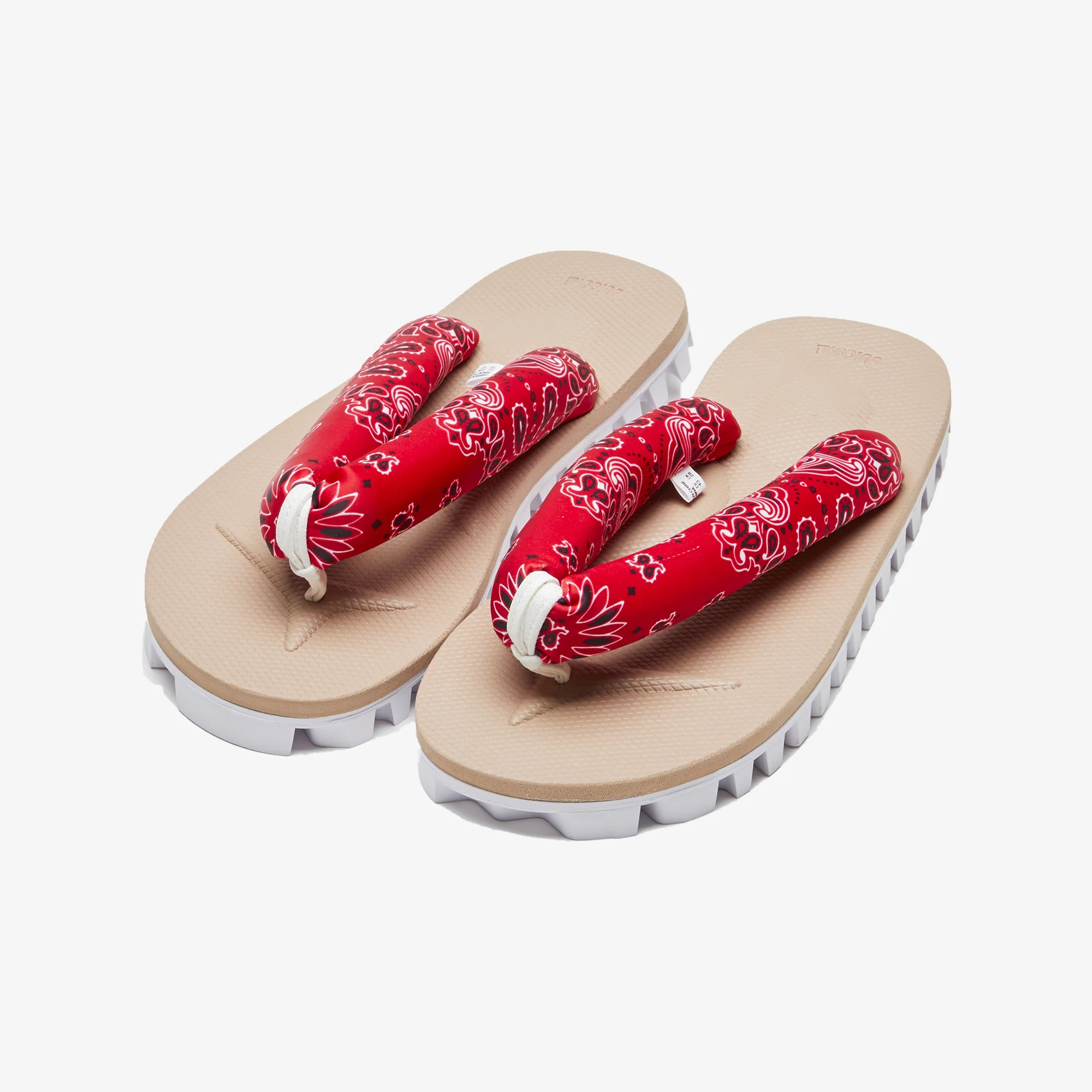Suicoke | NEEDLES GETA THONG-STRAP { RED/BEIGE - Image 2