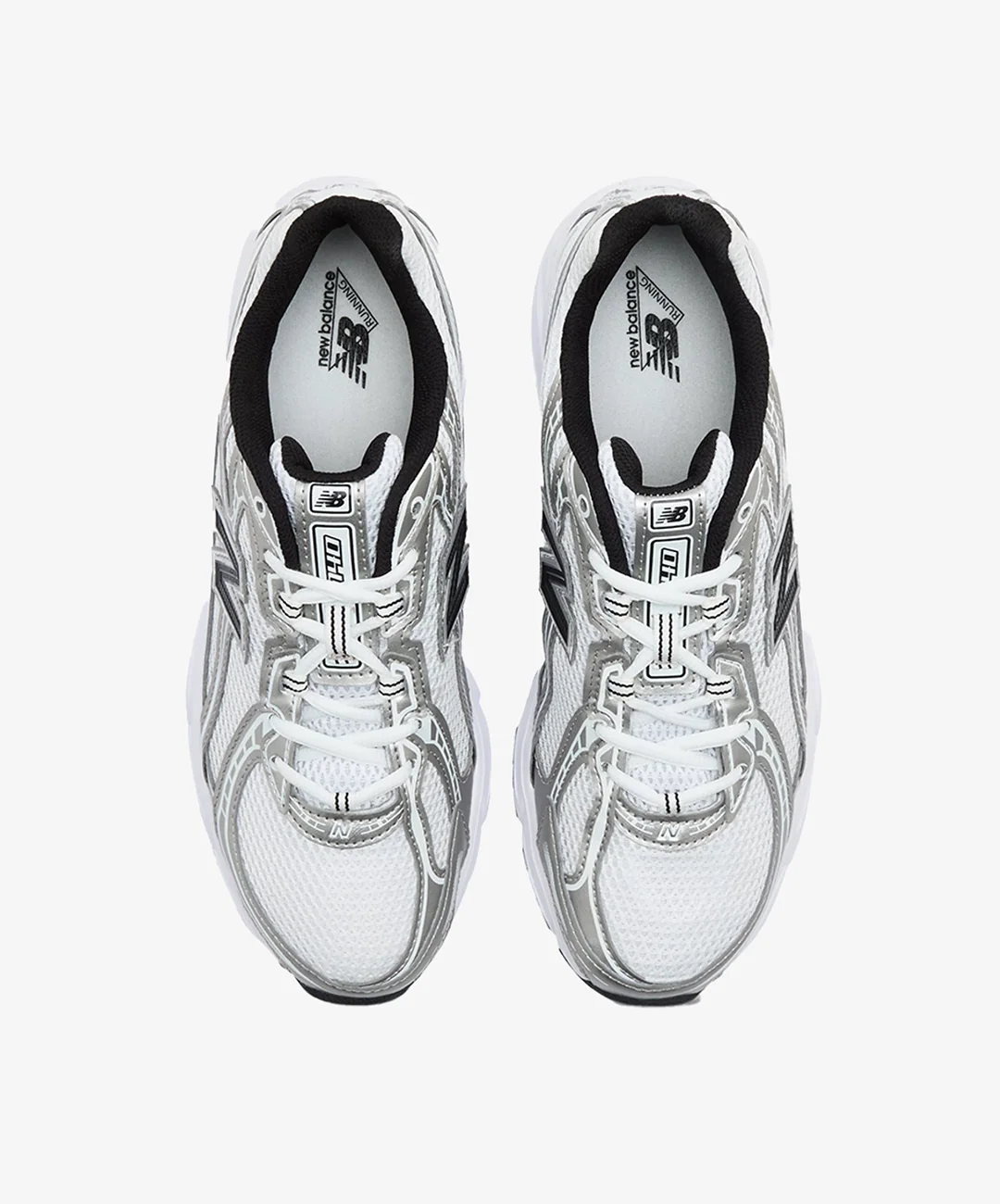 New Balance | 740 { WHITE/SILVER METALLIC-BLACK - Image 2