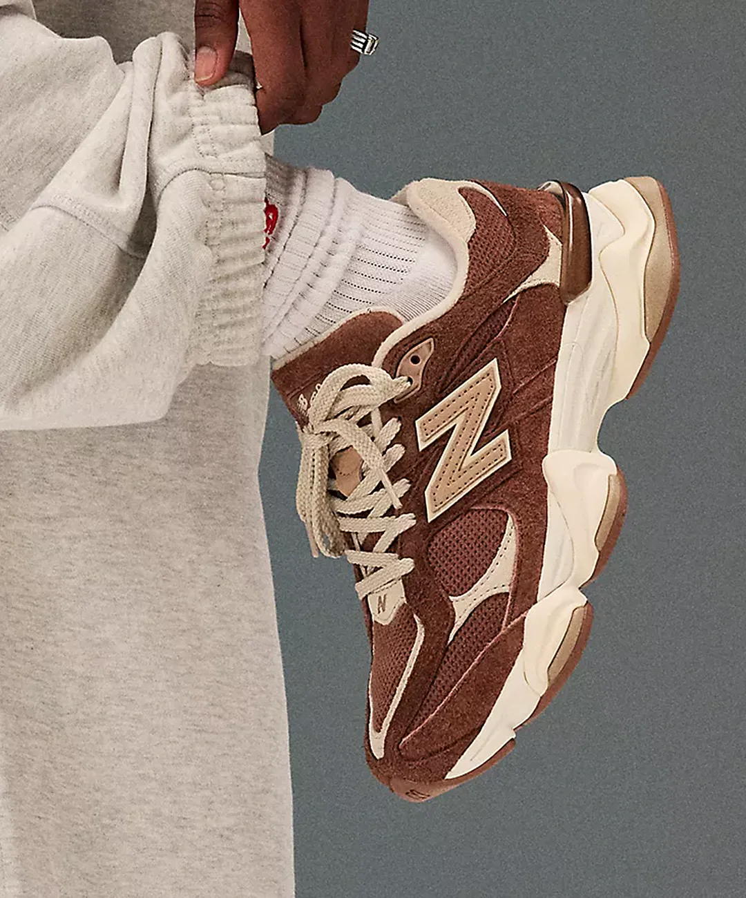 New Balance | 9060 { RICH BROWN/CREAM - Image 2