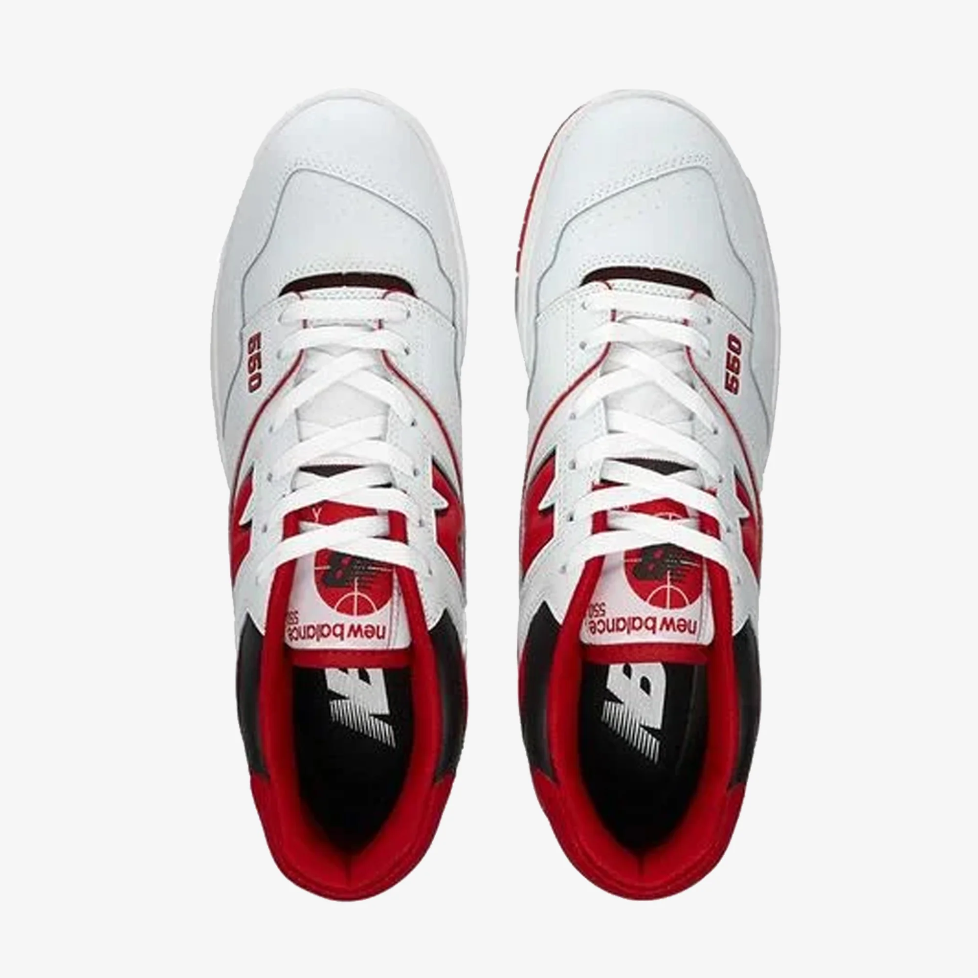 New Balance | BB550 { WHITE/RED - Image 2