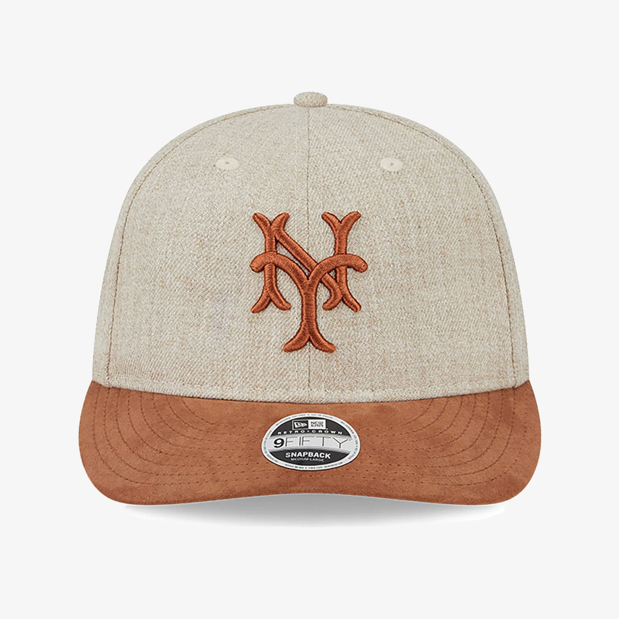 New Era | NEW YORK METS MLB TWO TONE BROWN RETRO CROWN 9FIFTY STRAPBACK CAP { BROWN