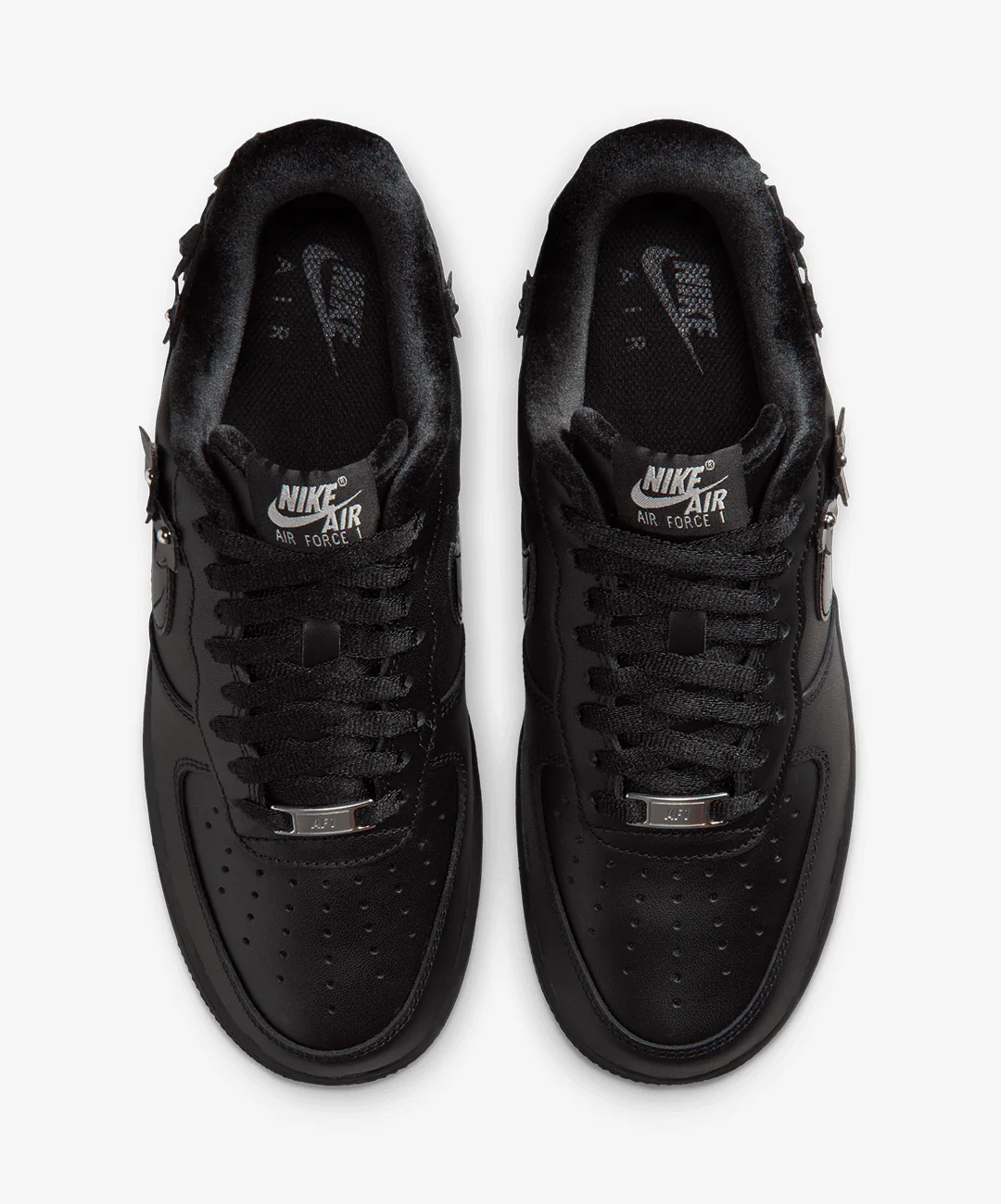 Nike | AIR FORCE 1 '07 { BLACK/BLACK-OFF NOIR-METALLIC SILVER - Image 2