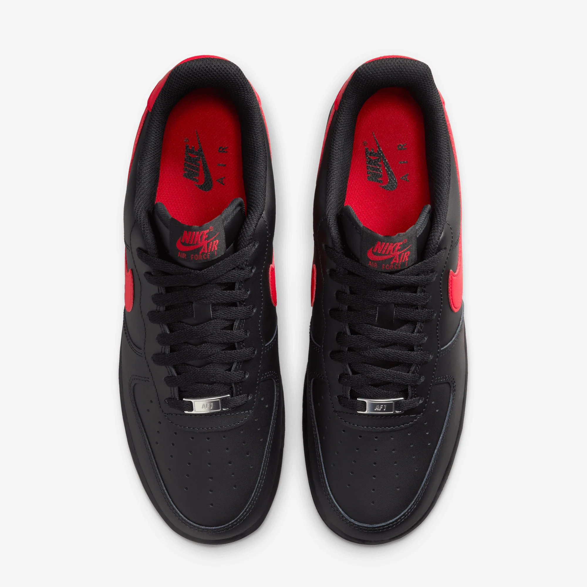 NIKE | AIR FORCE 1 '07 { BLACK/UNIVERSITY RED-BLACK - Image 2